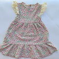 Crinkled frock with ruffle sleeves