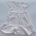 Crinkled frock with ruffle sleeves