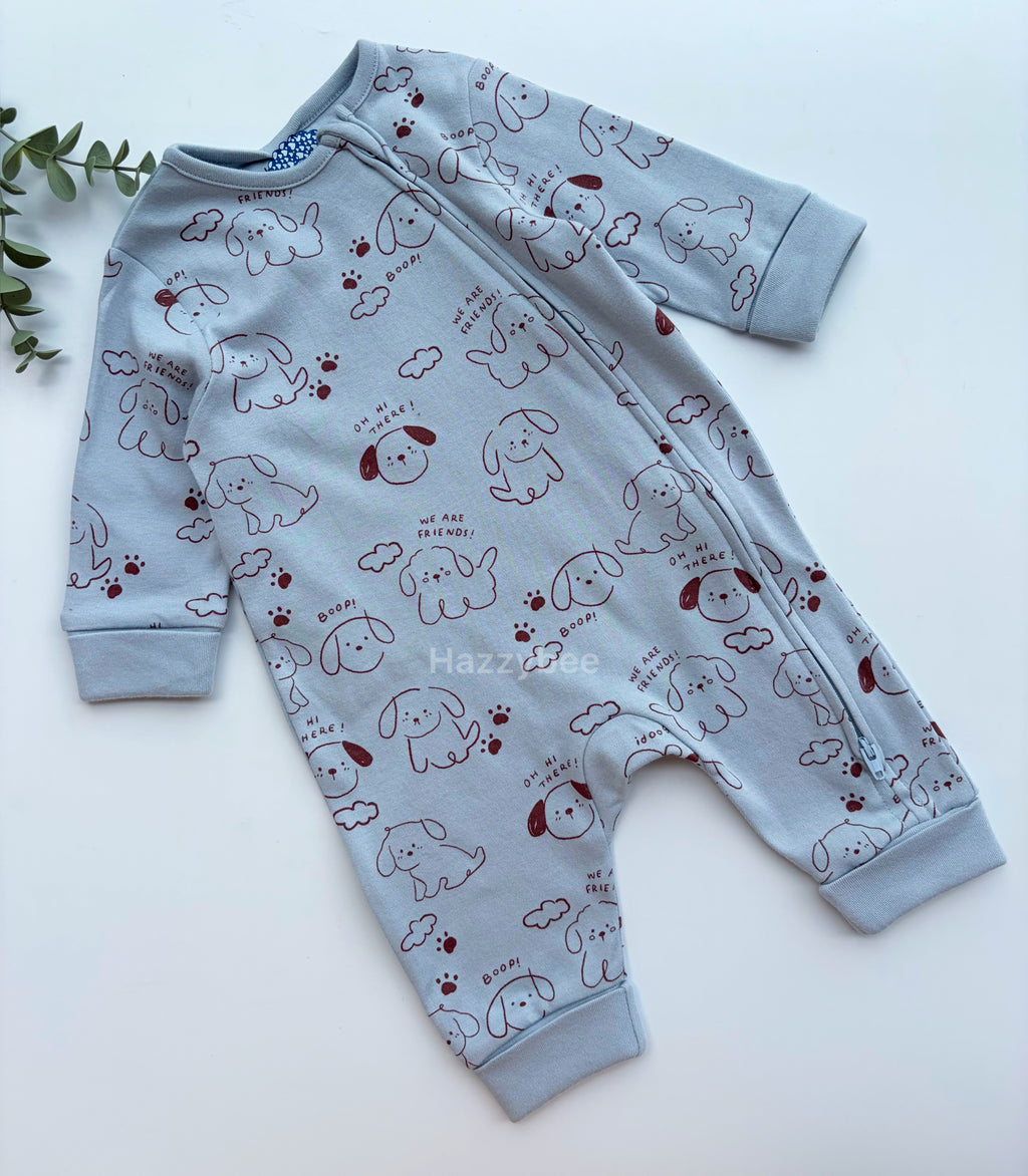 Baby Tu 2-way zipper sleepsuit