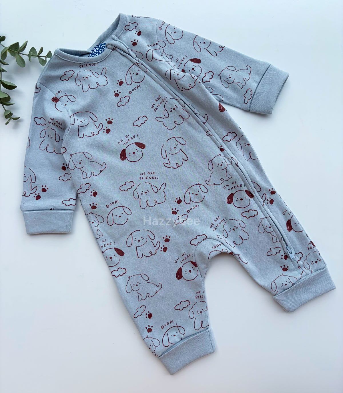 Baby Tu 2-way zipper sleepsuit