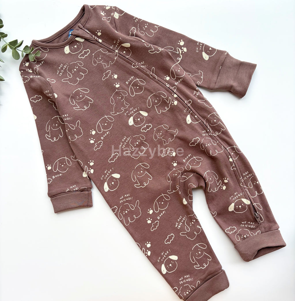 Baby Tu 2-way zipper sleepsuit
