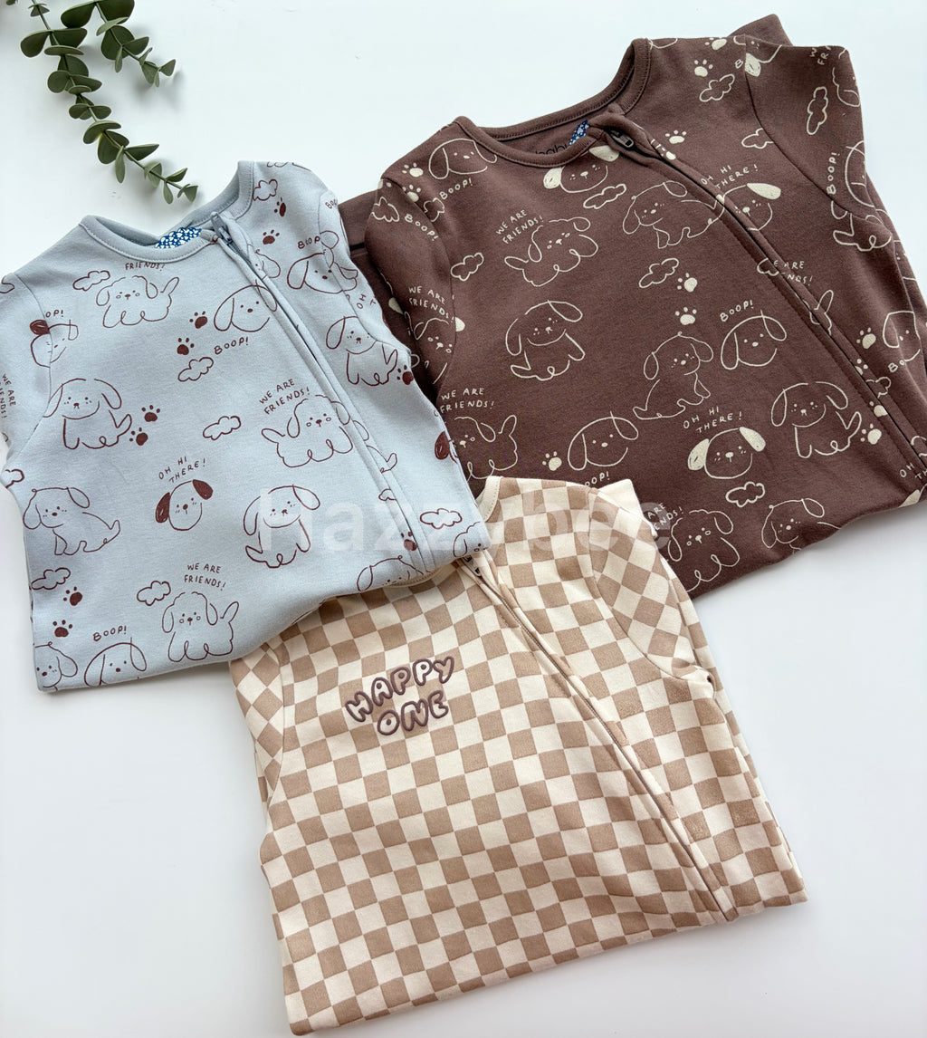 Baby Tu 2-way zipper sleepsuit