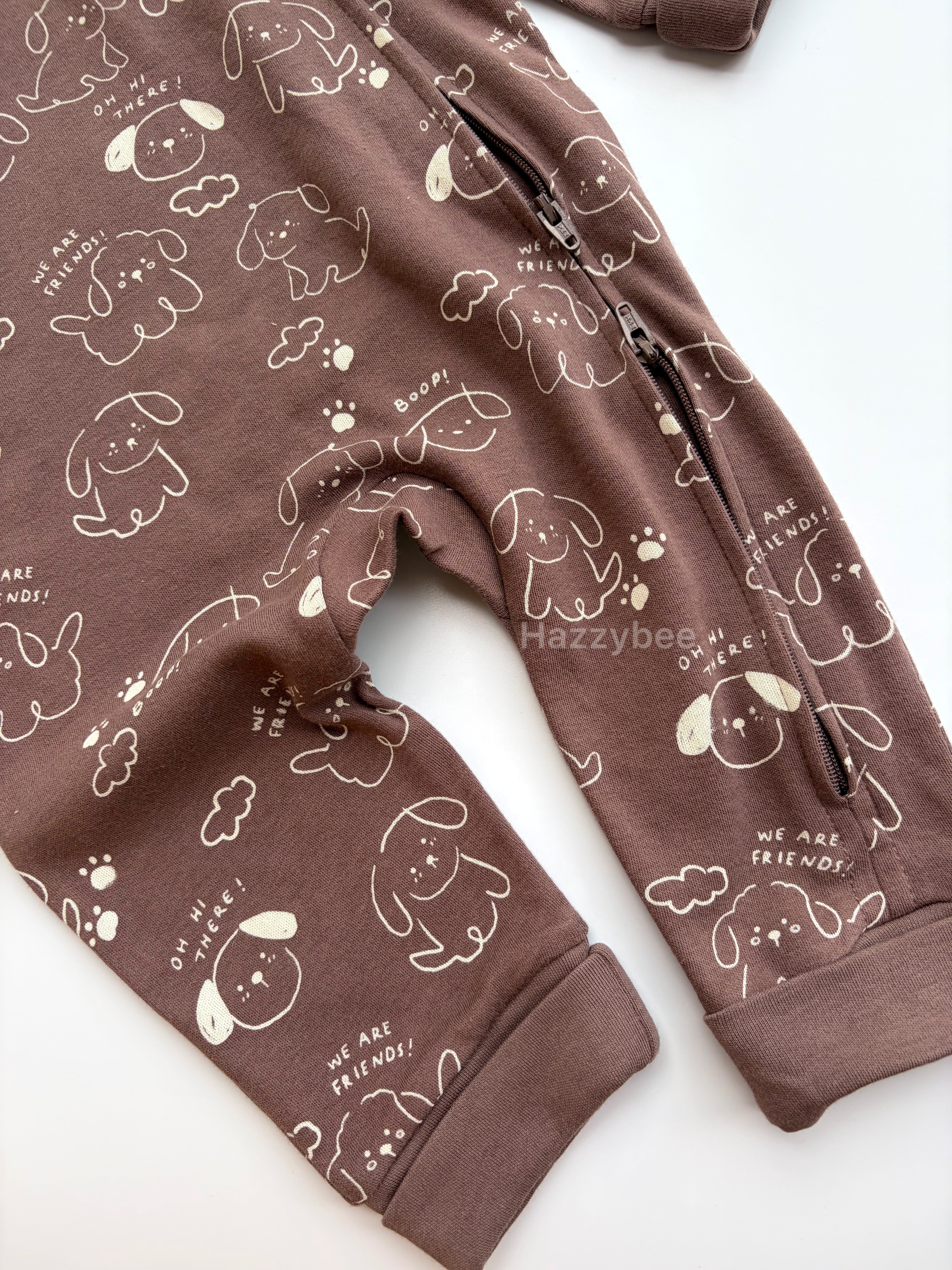 Baby Tu 2-way zipper sleepsuit