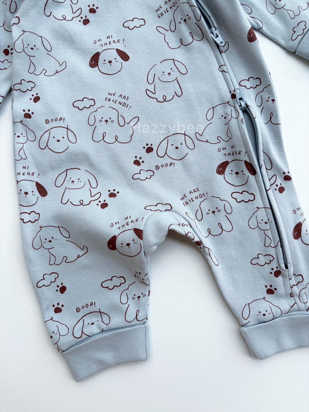 Baby Tu 2-way zipper sleepsuit