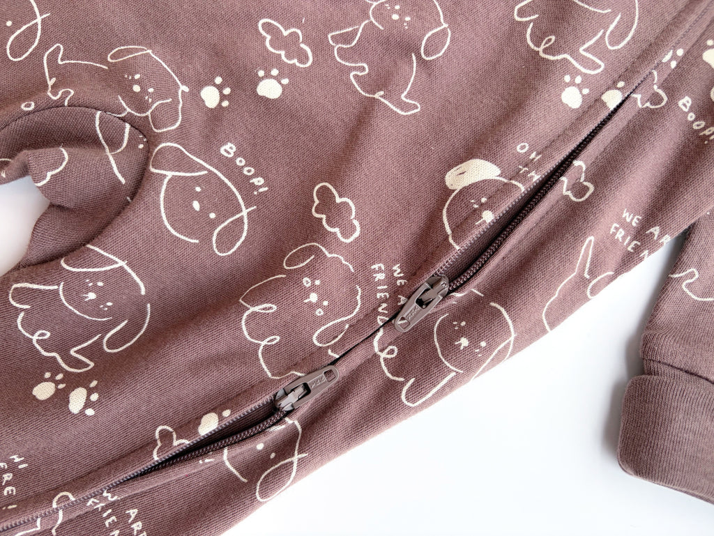 Baby Tu 2-way zipper sleepsuit