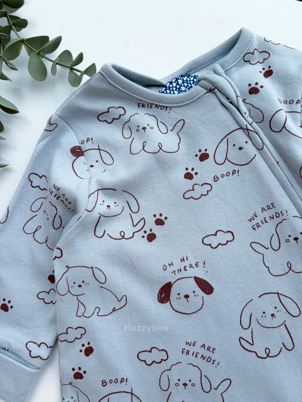Baby Tu 2-way zipper sleepsuit
