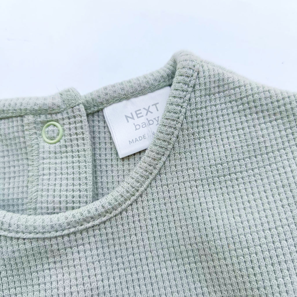 NEXT Waffle green bodysuit