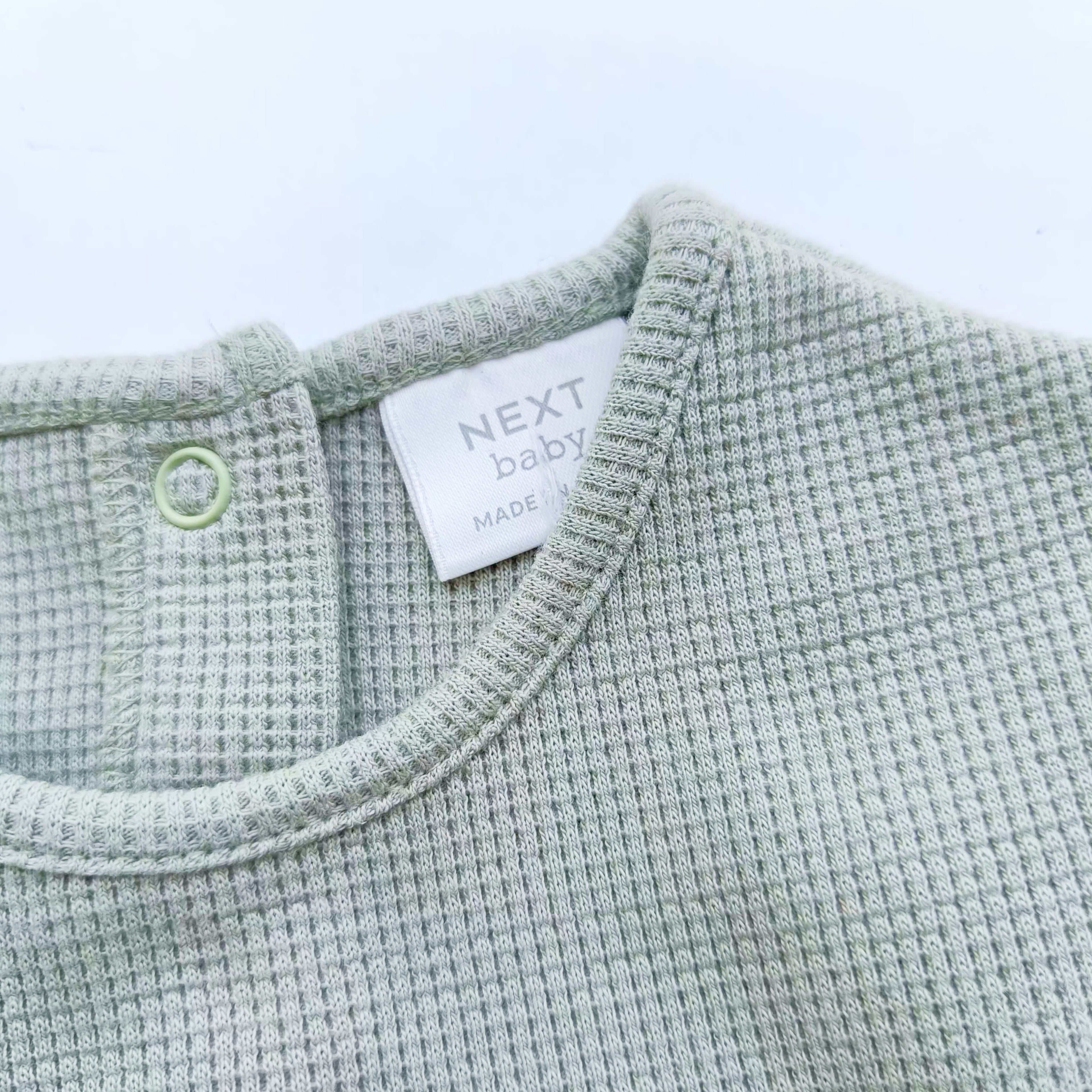 NEXT Waffle green bodysuit