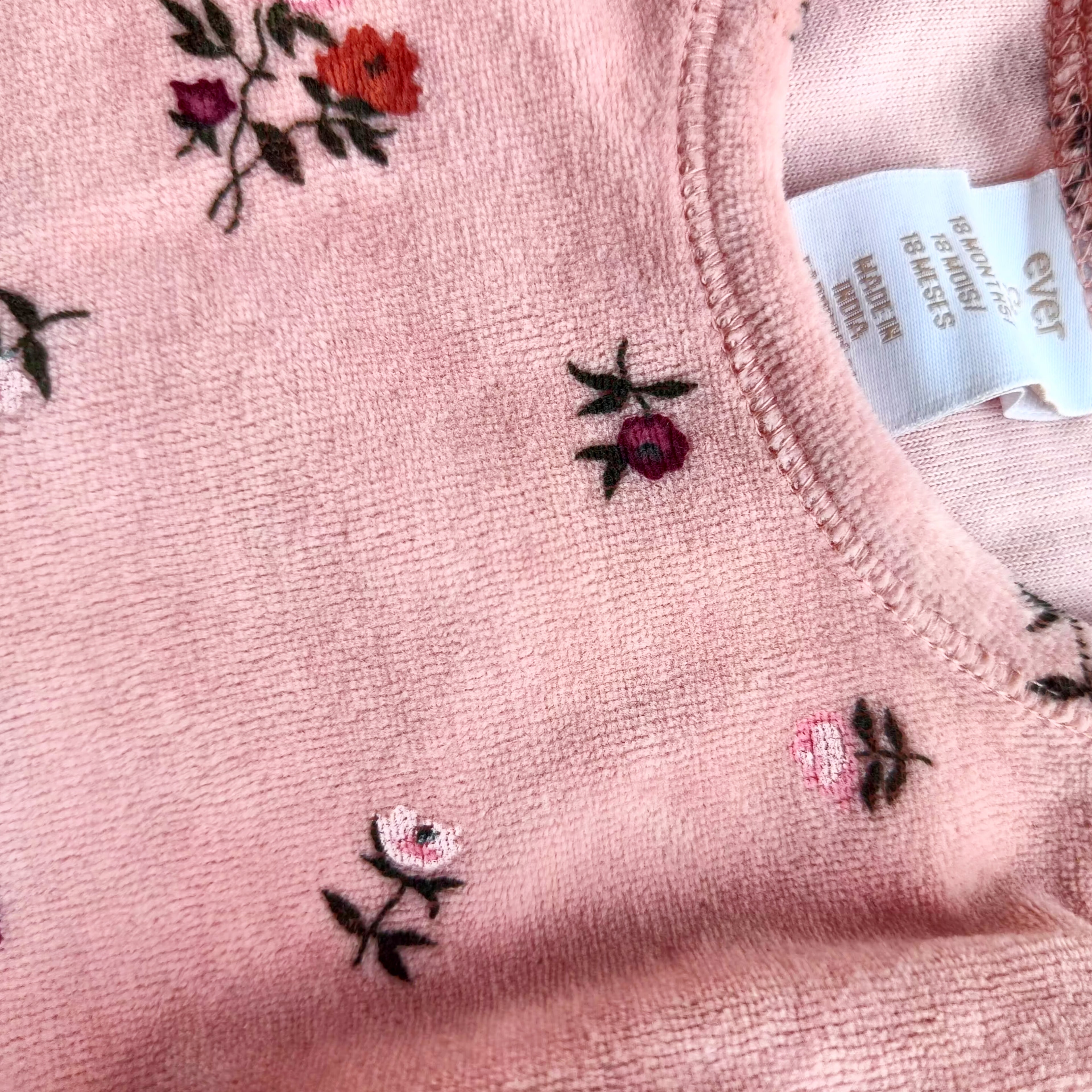 Heart Print Velour Bodysuit