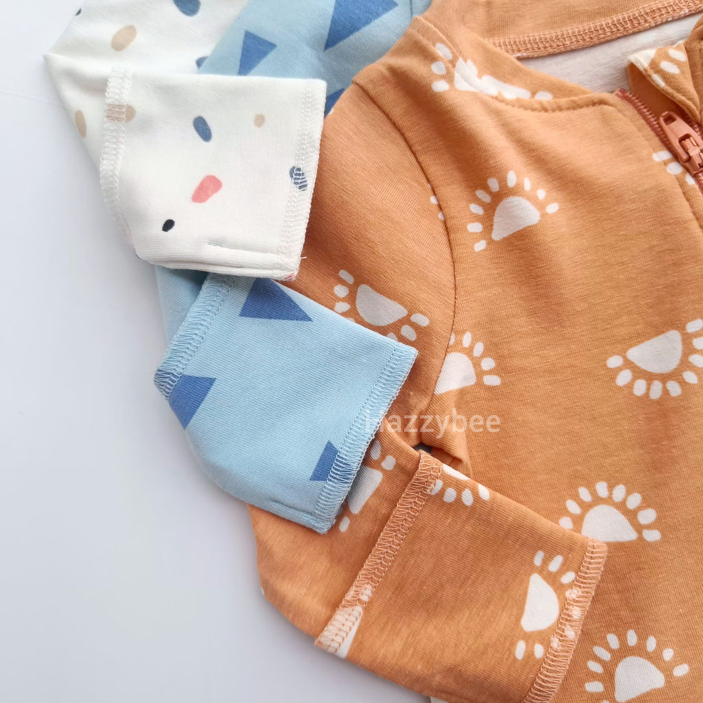 2-way zipper sleepsuits