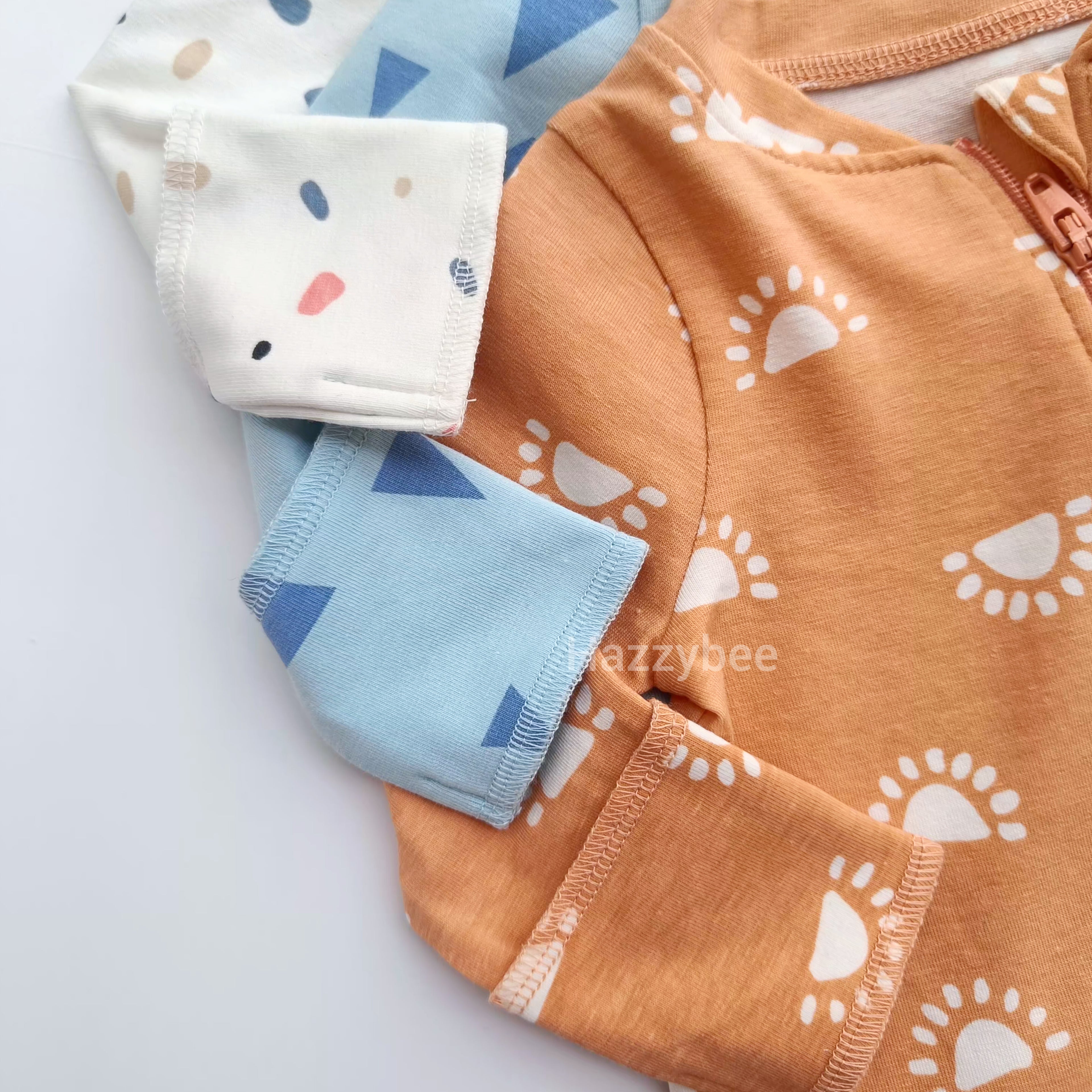 2-way zipper sleepsuits