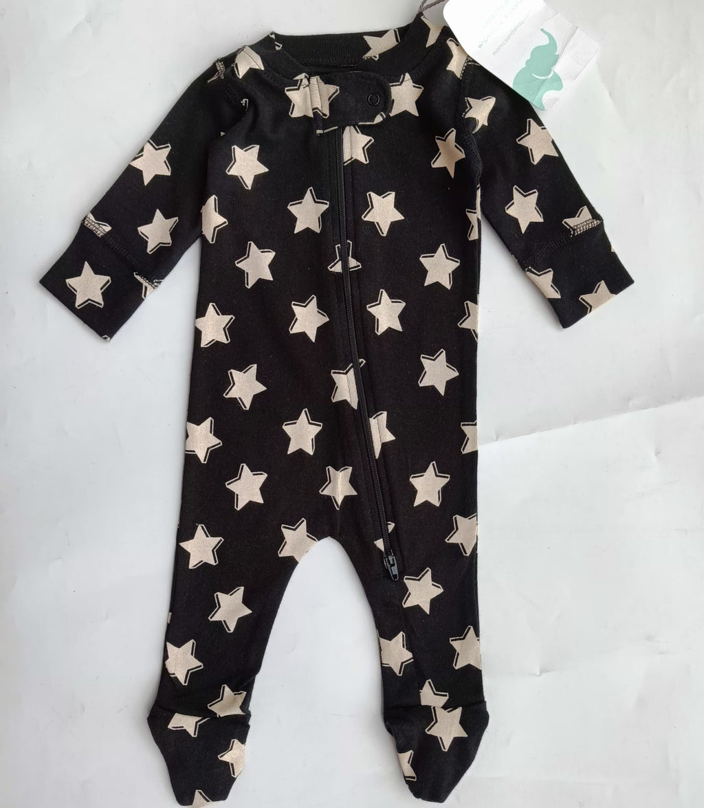 Monica+andy footed 2way zipper sleepsuit