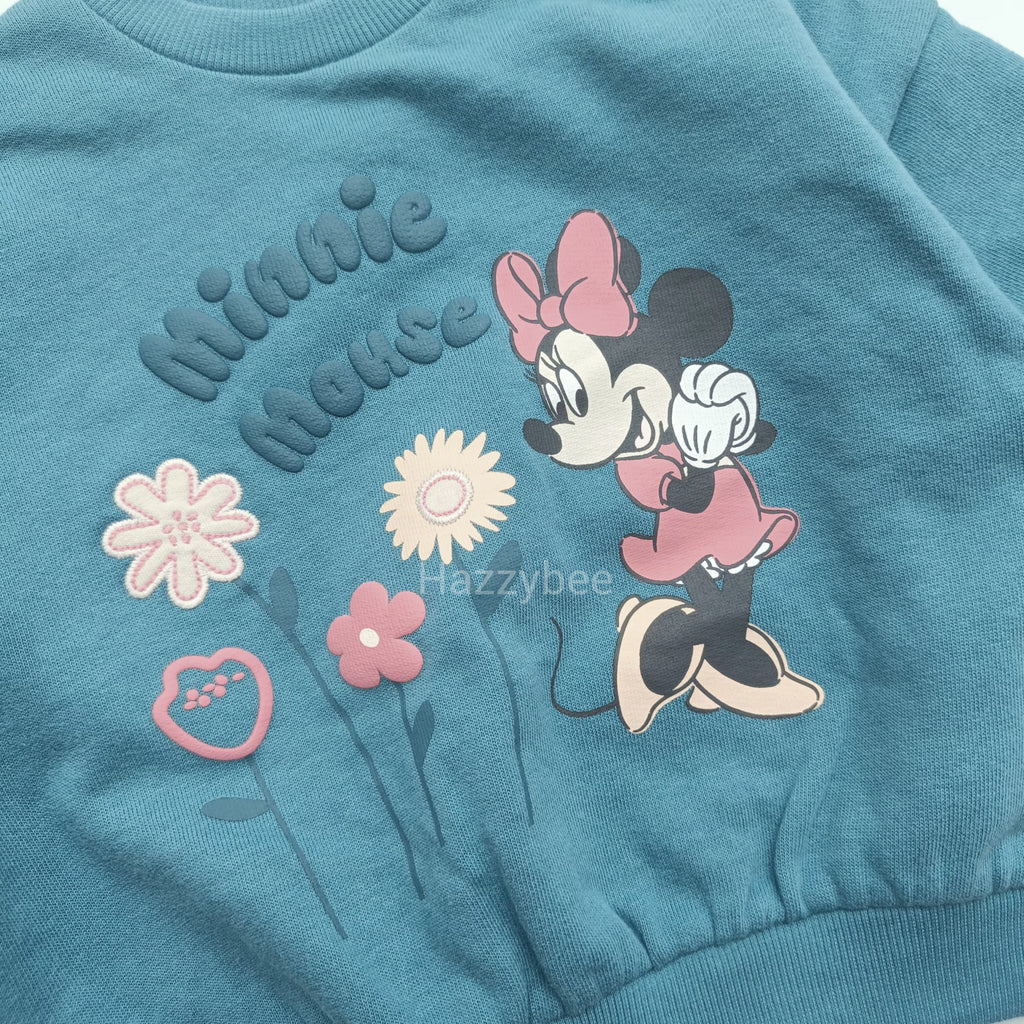 George sweatshirt with fleece-green minnie