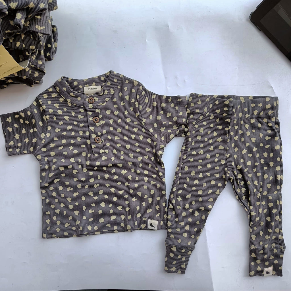 Turtle dove london-animal print coordset- charcoal