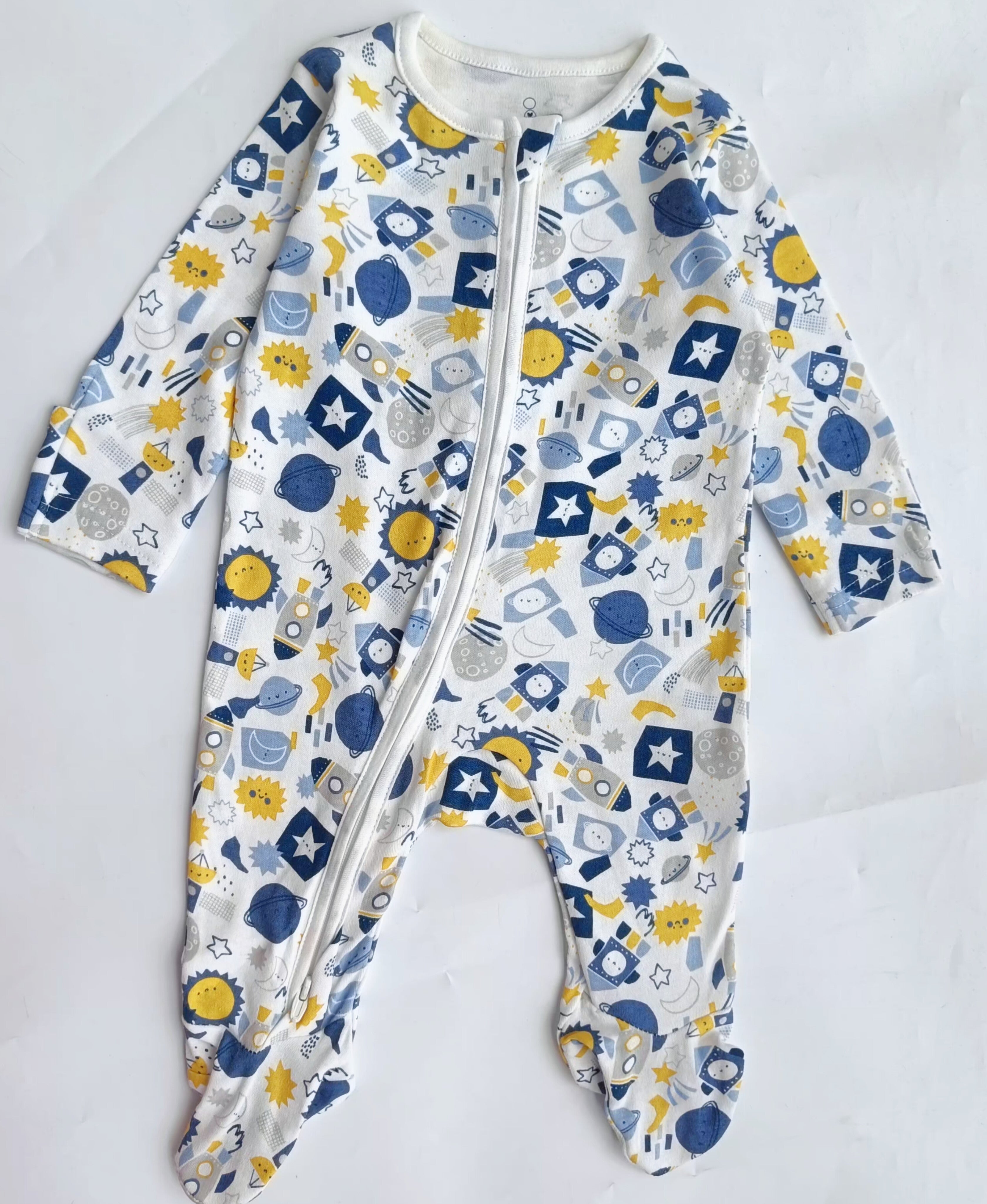 Mothercare footed 2-way zipper sleepsuit