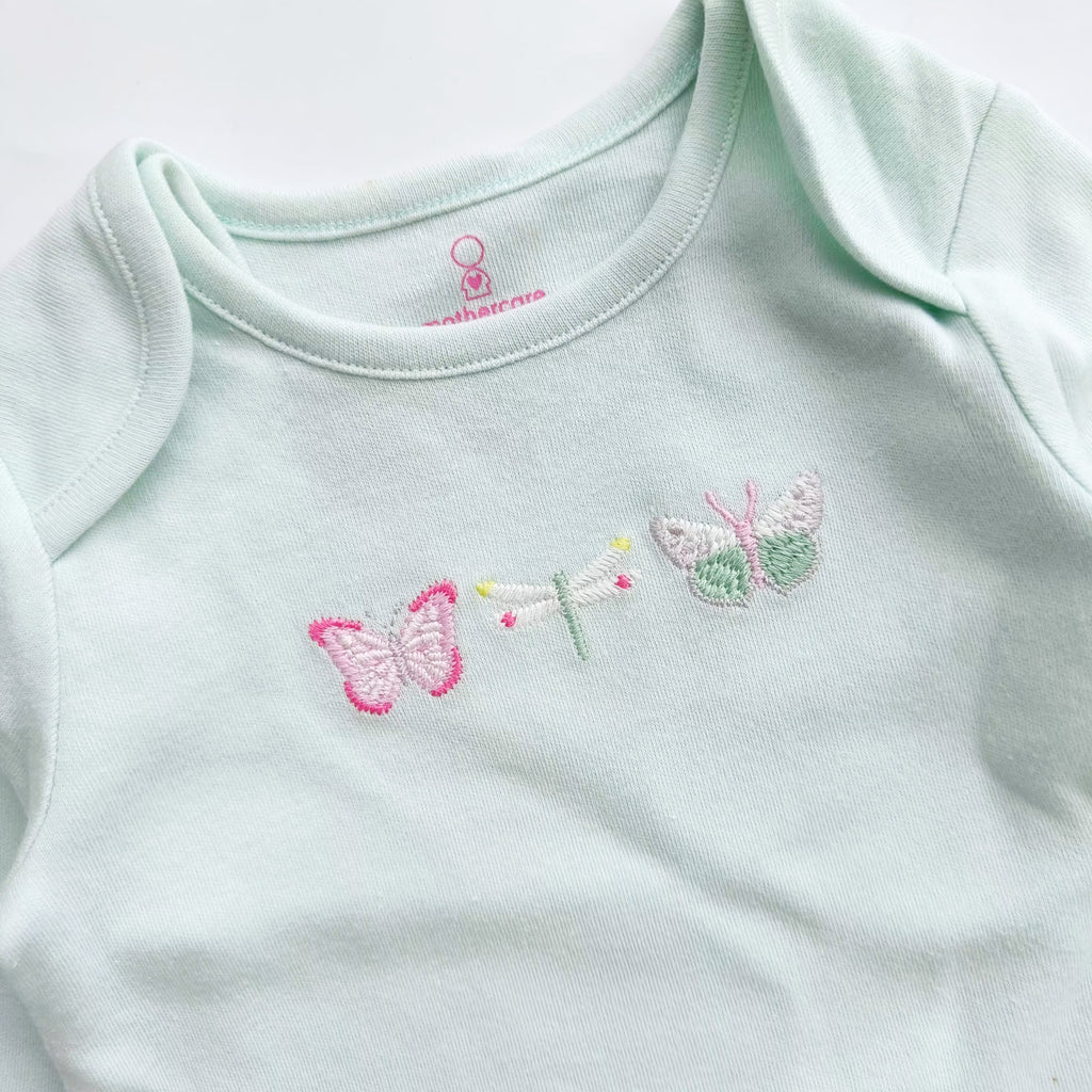 Mothercare romper pant set green