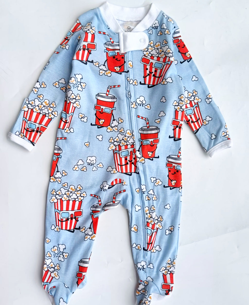 Honest footed zipper sleepsuit