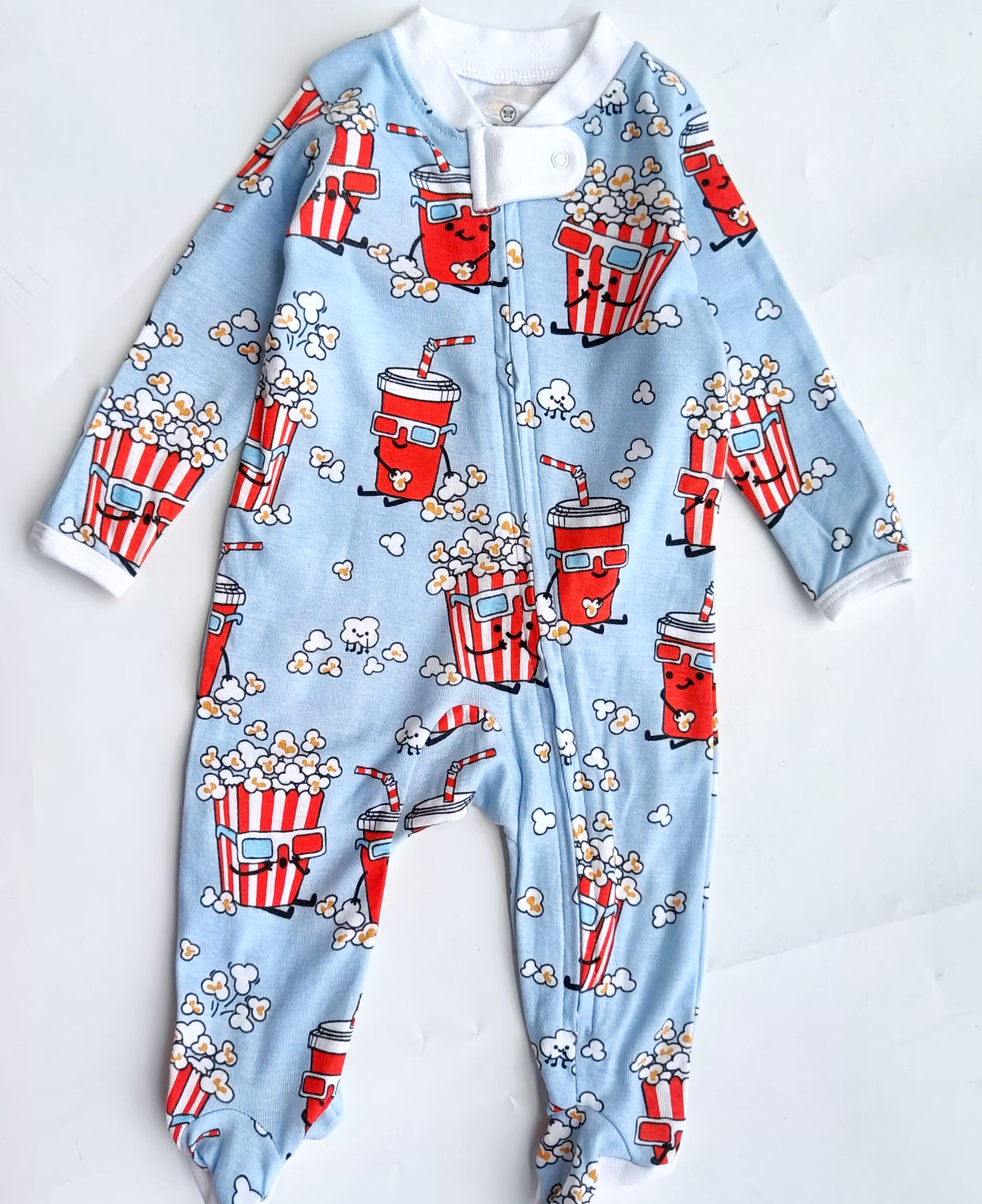Honest footed zipper sleepsuit