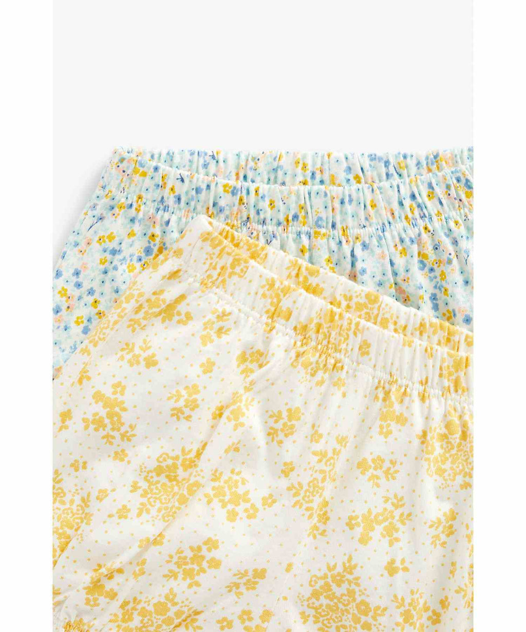 Mothercare Girls 100% Cotton Short Sleeves Pyjamas Set - Pack of 2
