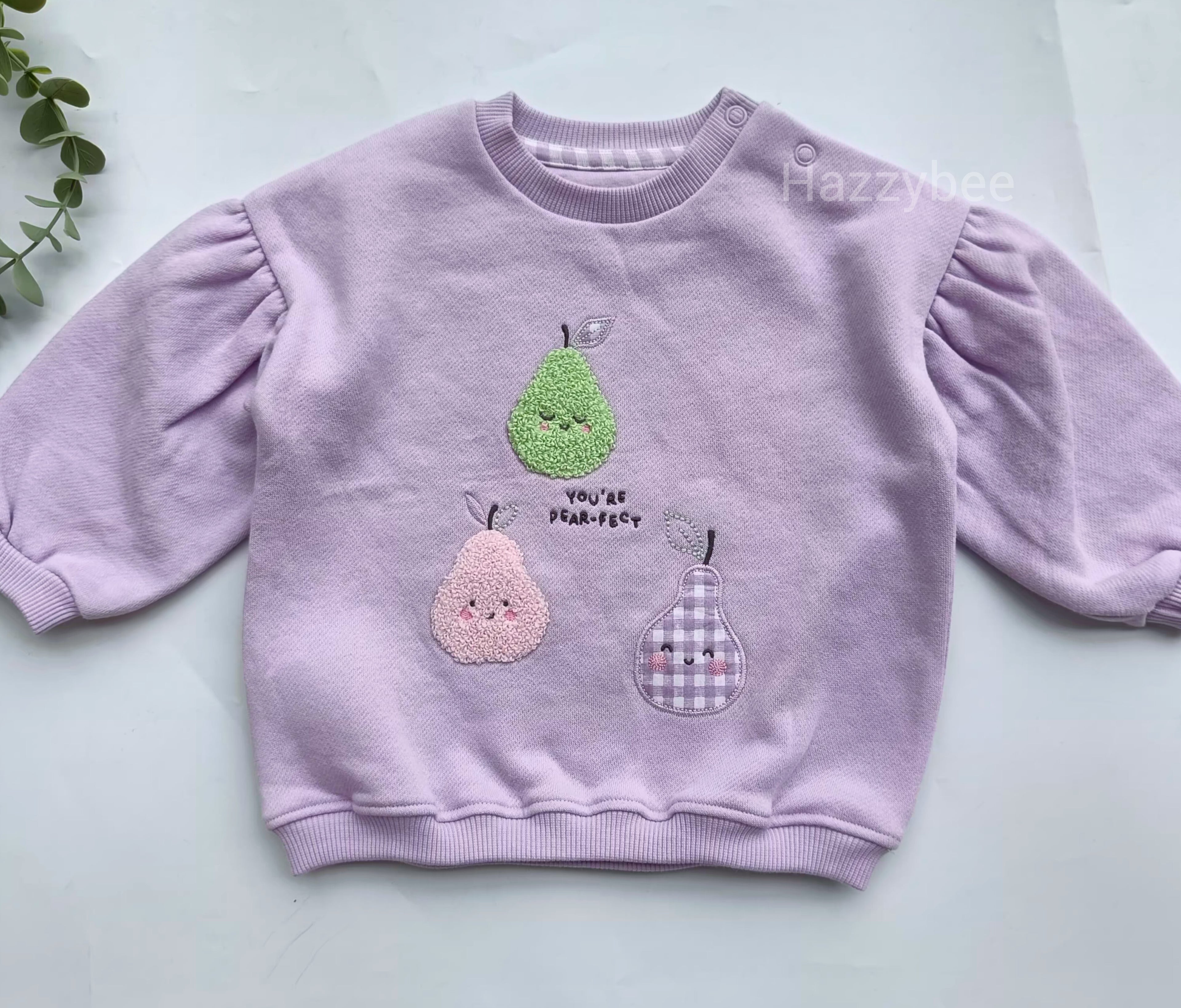 George sweatshirt with fleece-purple pear