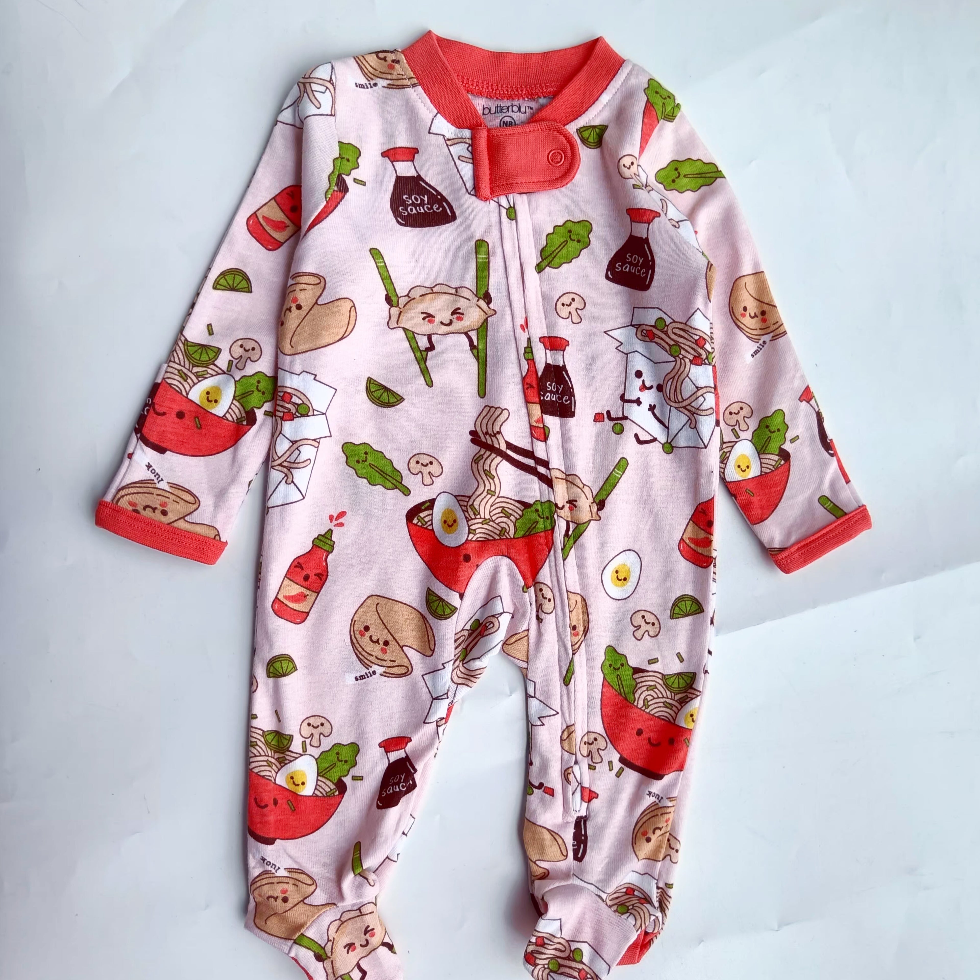 Butterblu footed zipper sleepsuit