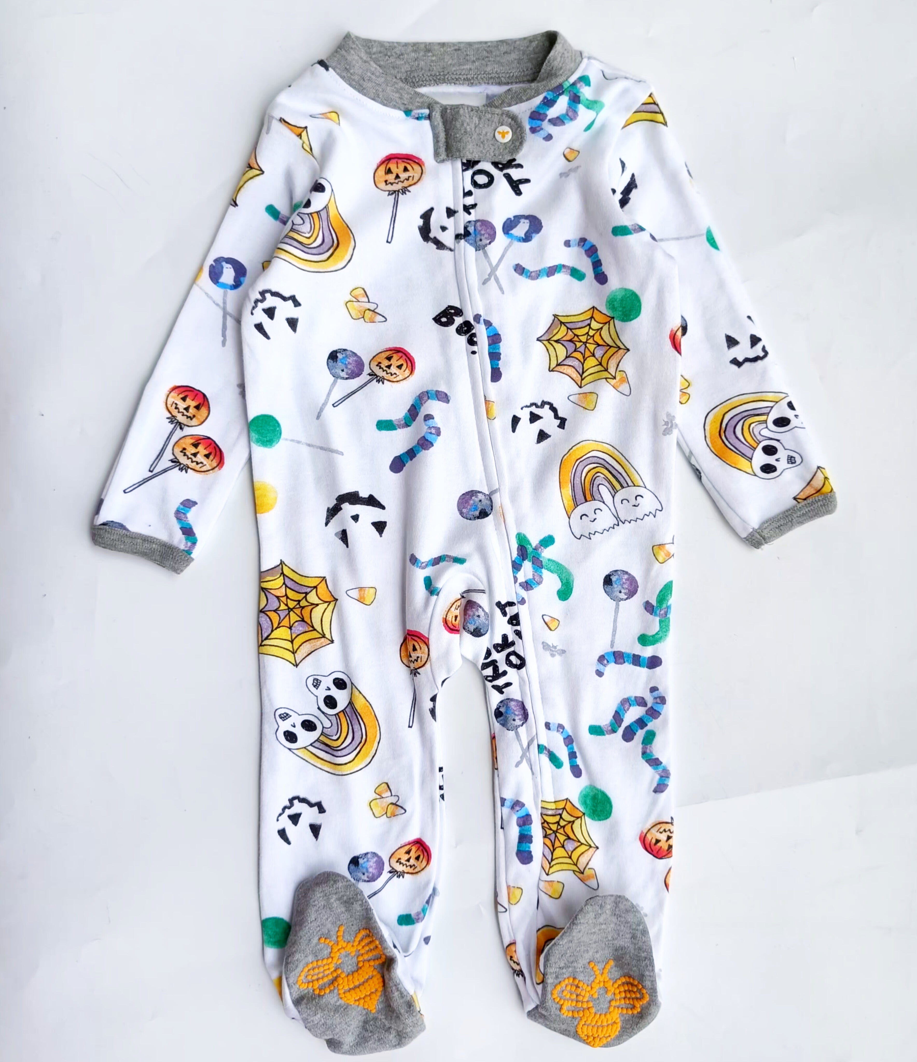 Burt's bee footed zipper sleepsuit