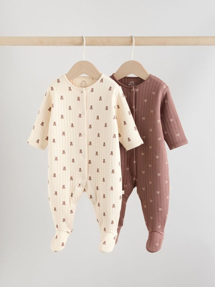 Baby quilted sleepsuit