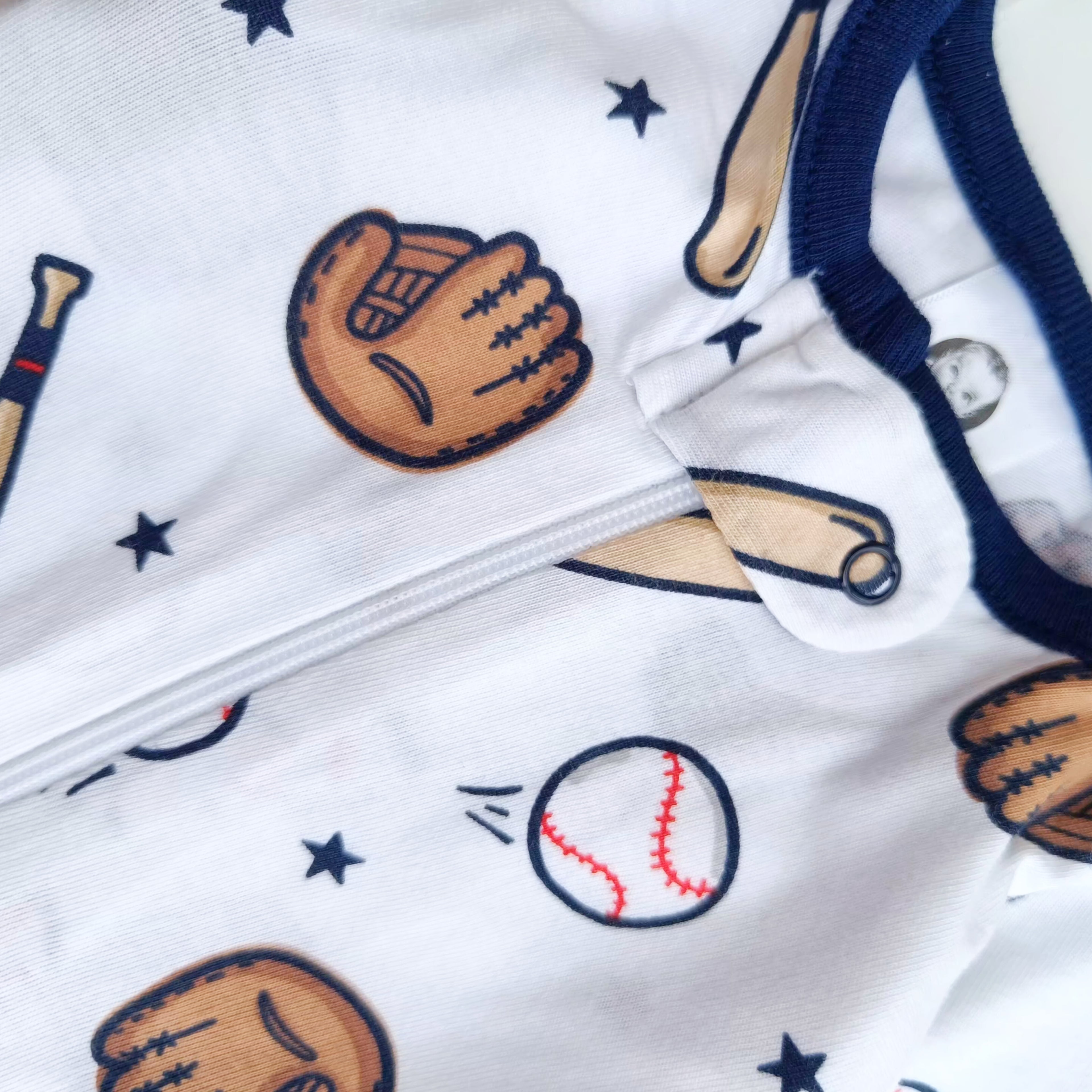 Gerber footed zipper sleepsuit-Navyblue