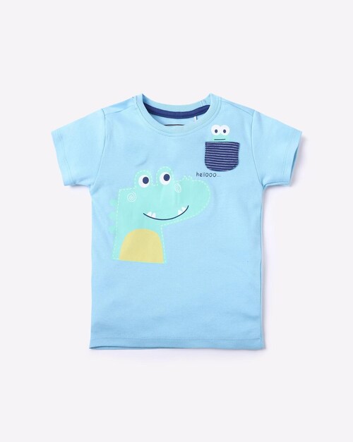 Blue graphic tshirt set and pant