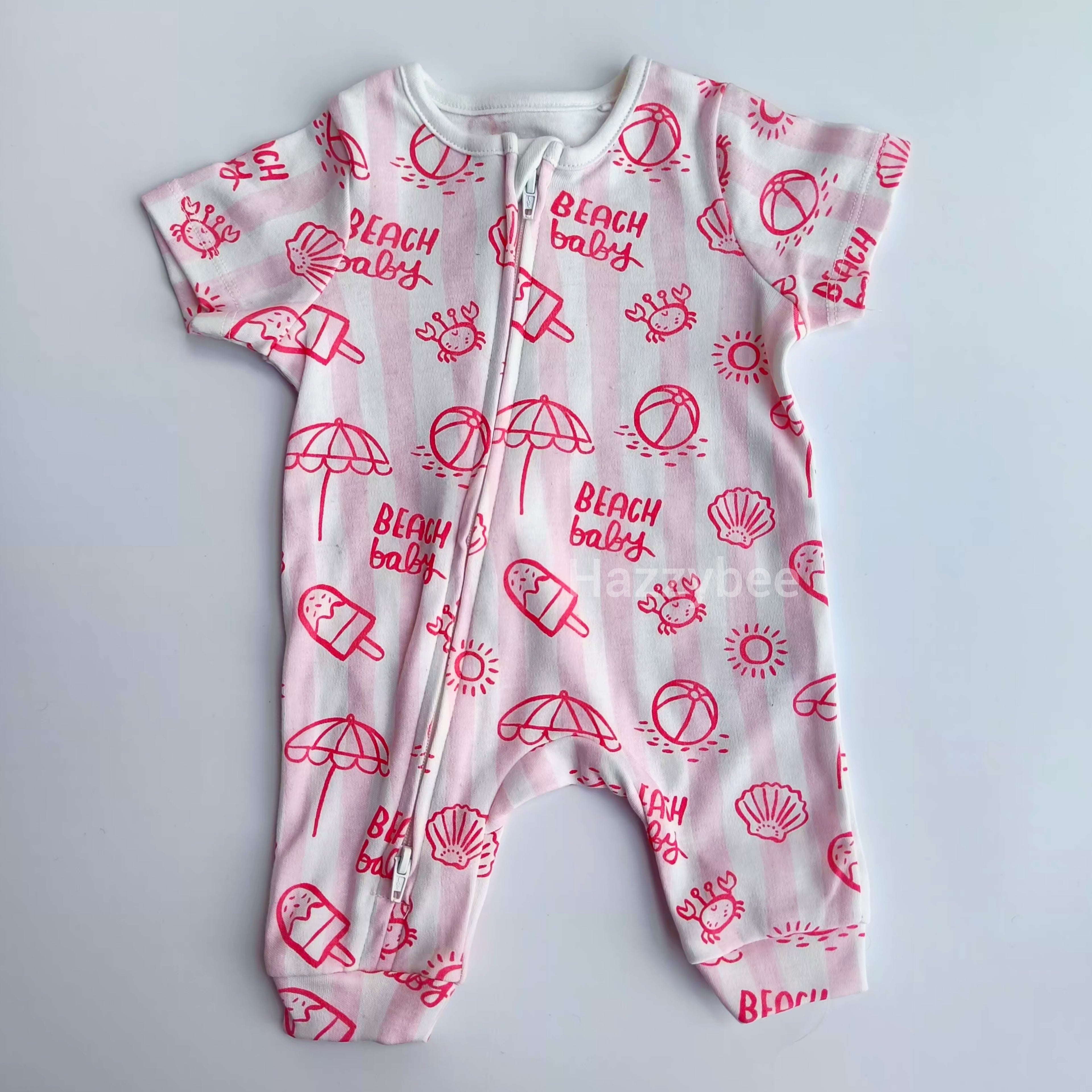 Footless 2-way zipper sleepsuit