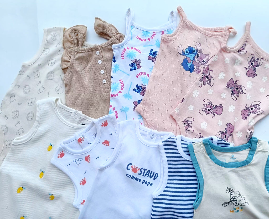 Sleevless onesies 0-3m