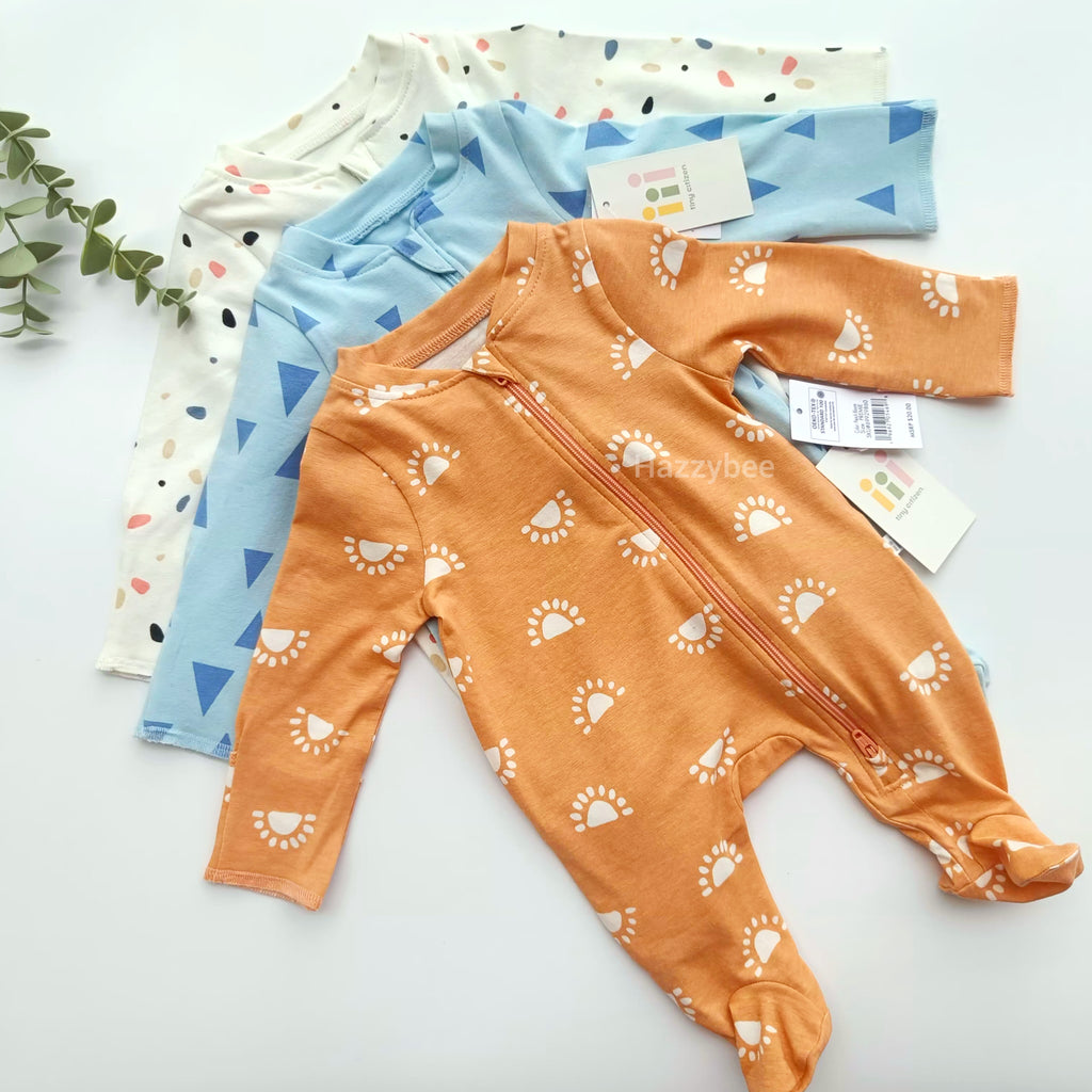 2-way zipper sleepsuits
