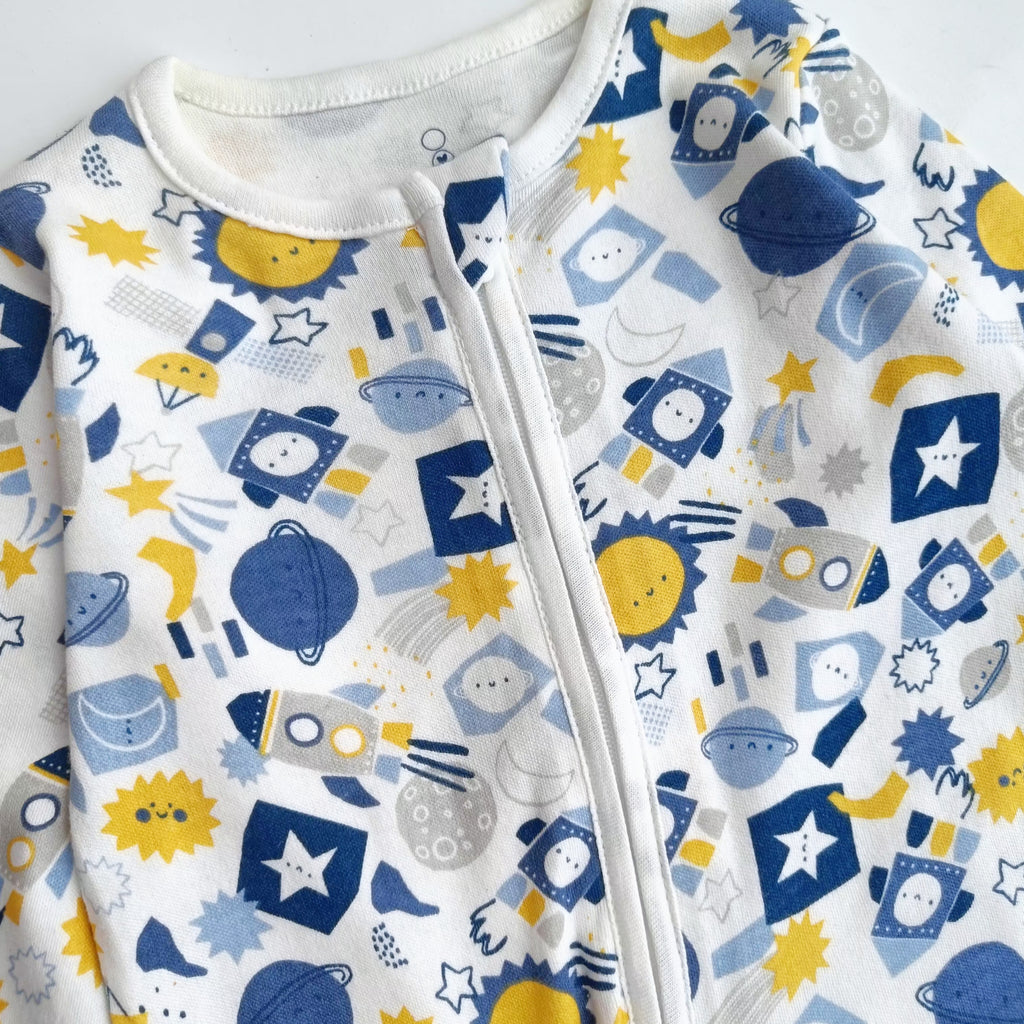 Mothercare footed 2-way zipper sleepsuit