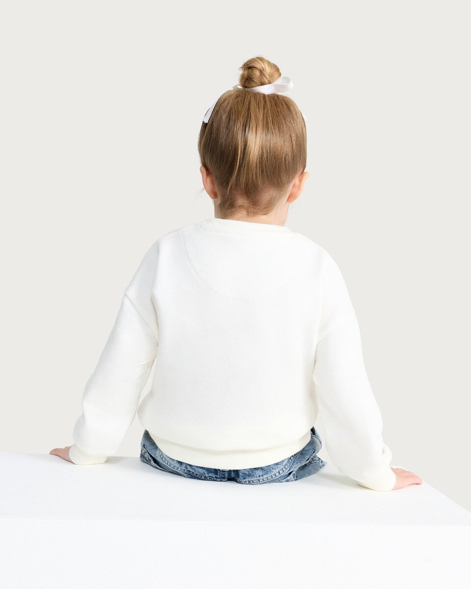 F&F Girls loopknit heart Sequin Sweatshit