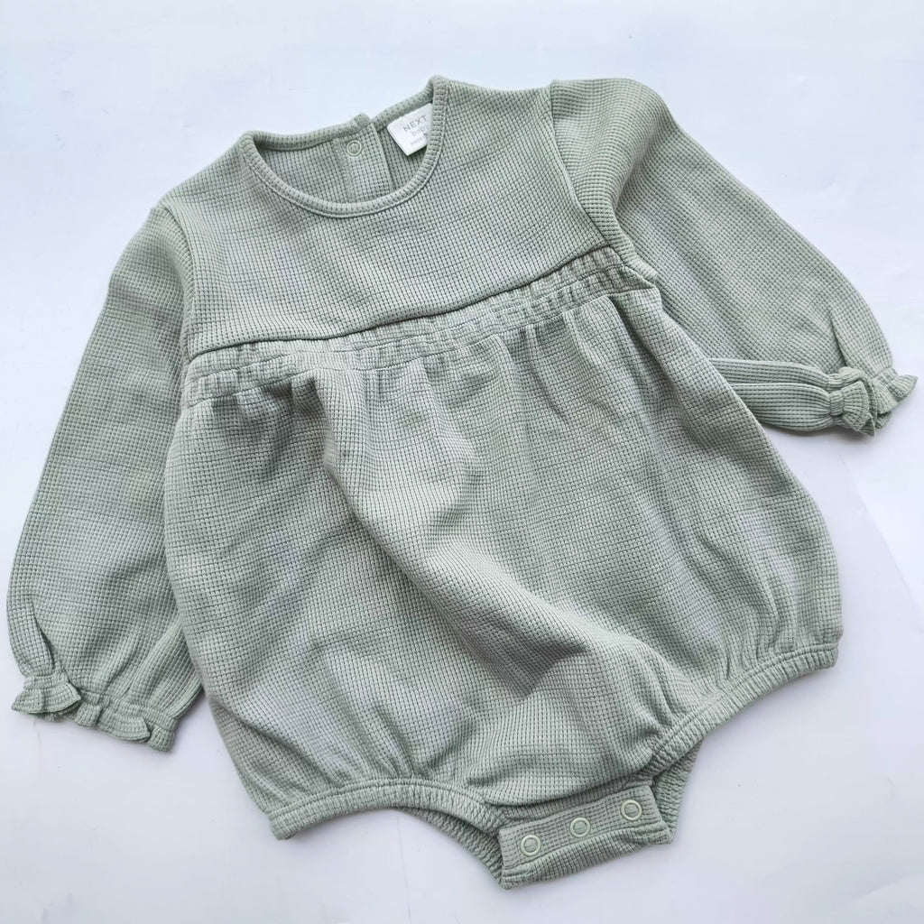 NEXT Waffle green bodysuit