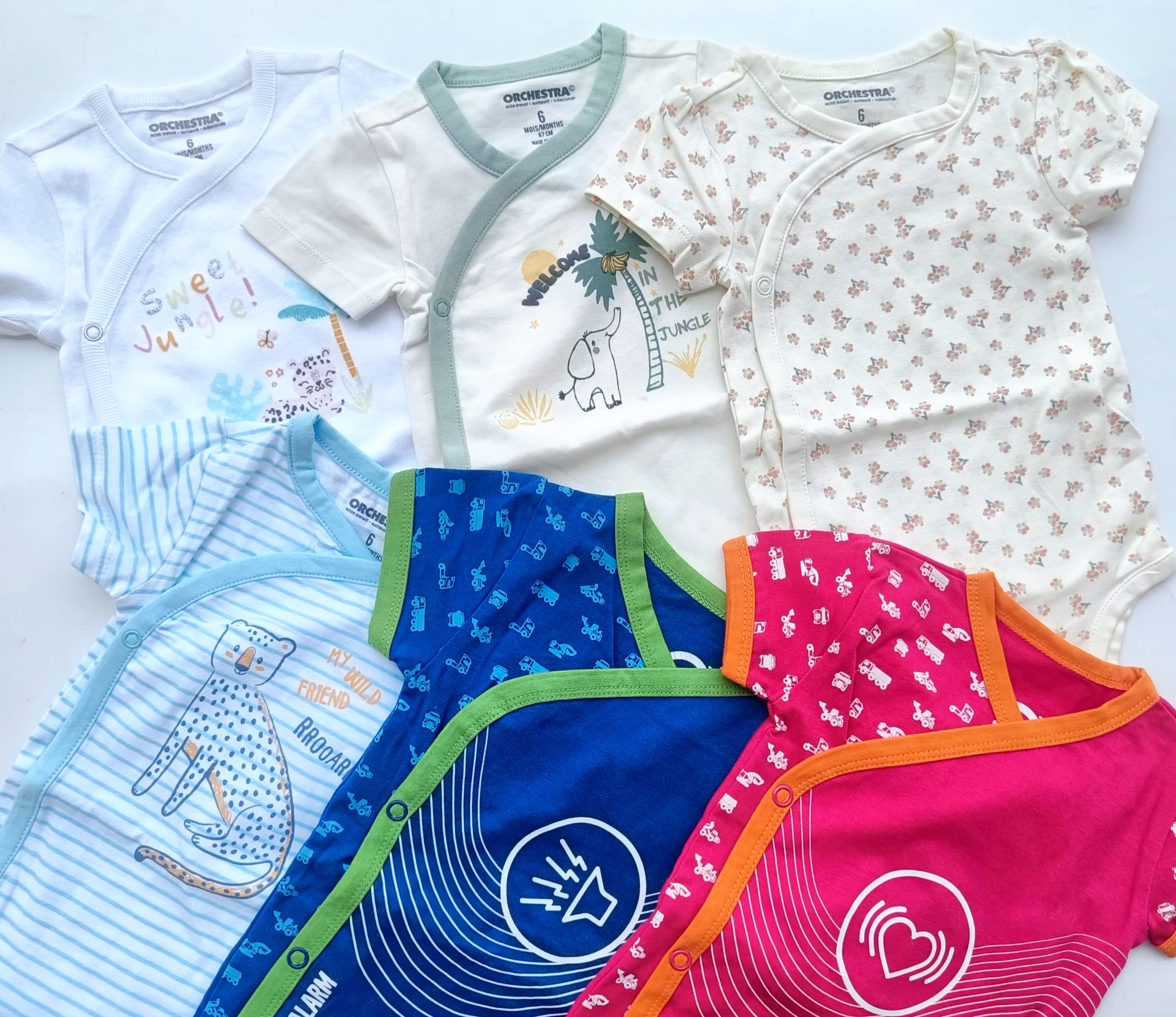 Short sleeve kimono onesies 3-6m