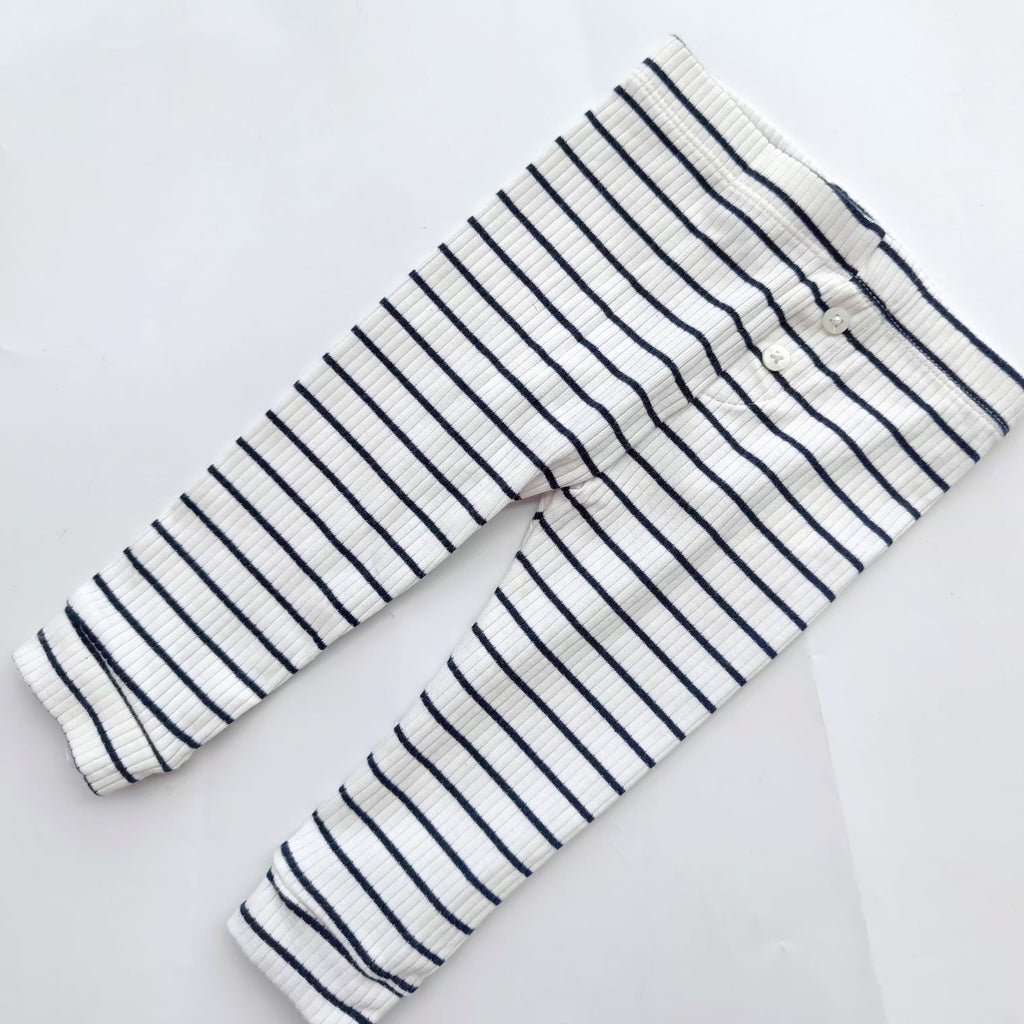 M&S blue white stripes