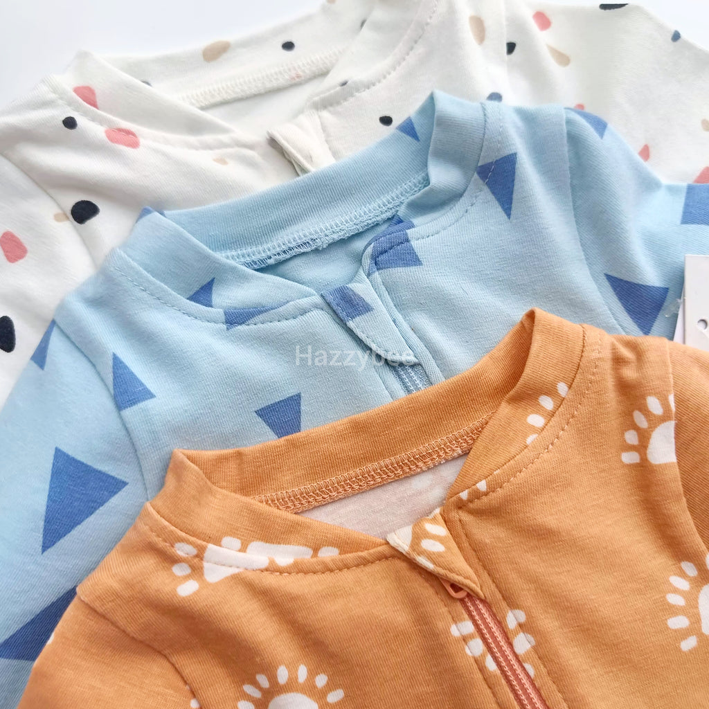 2-way zipper sleepsuits