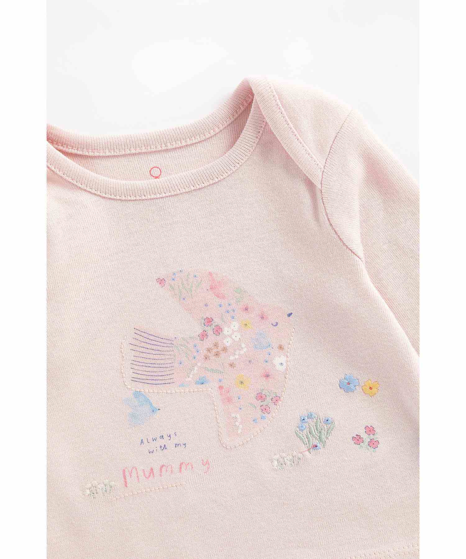 Mothercare pack of 2 payjama floral pinkset