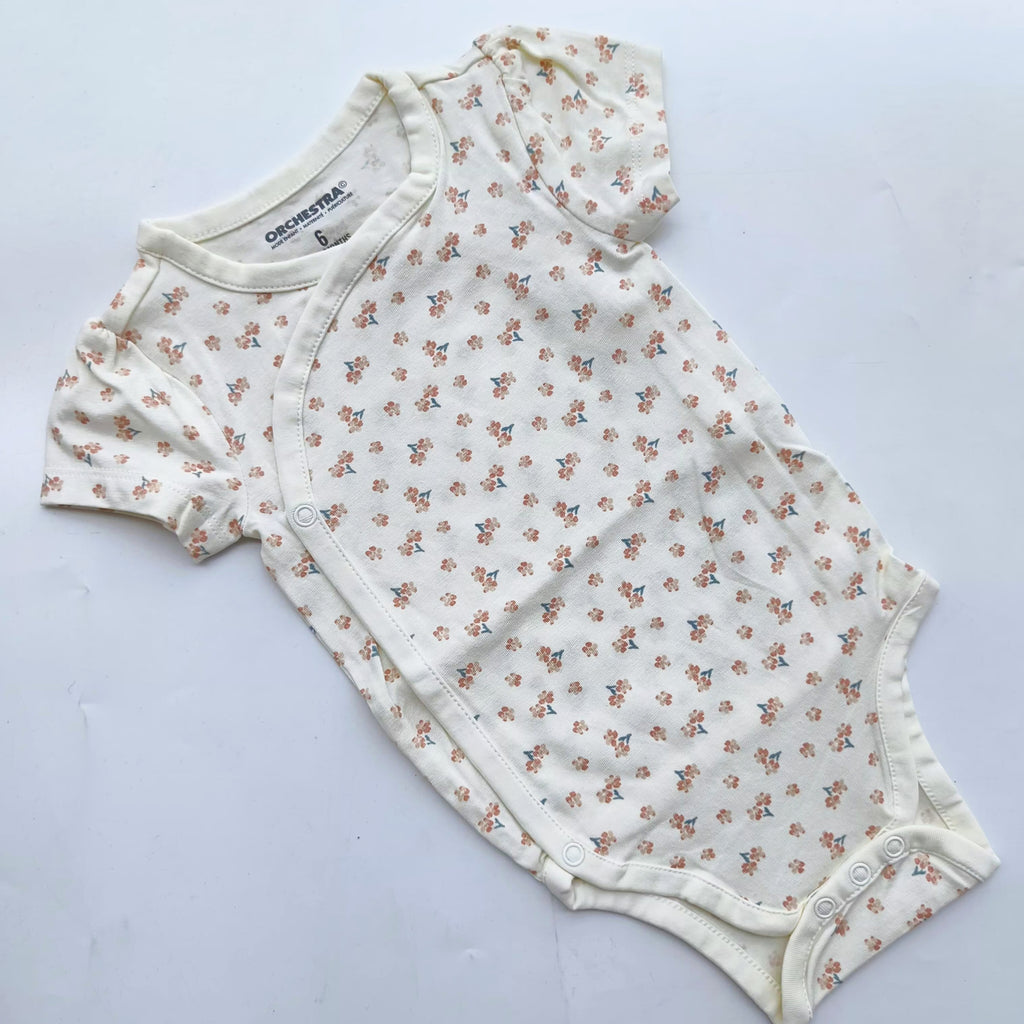 Short sleeve kimono onesies 3-6m