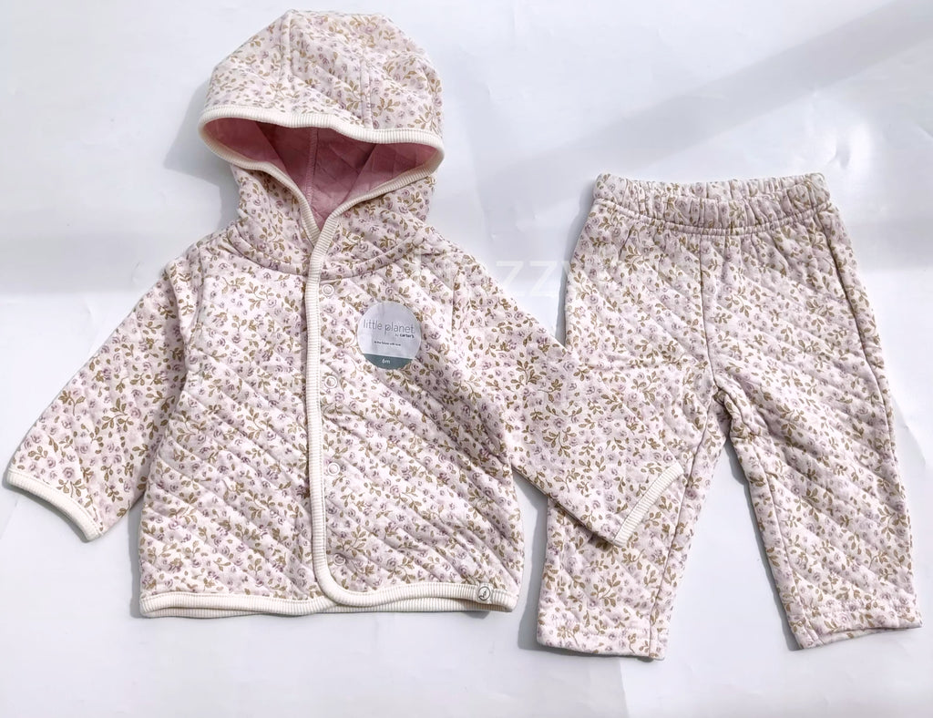 Carters organic cardigan and pant set