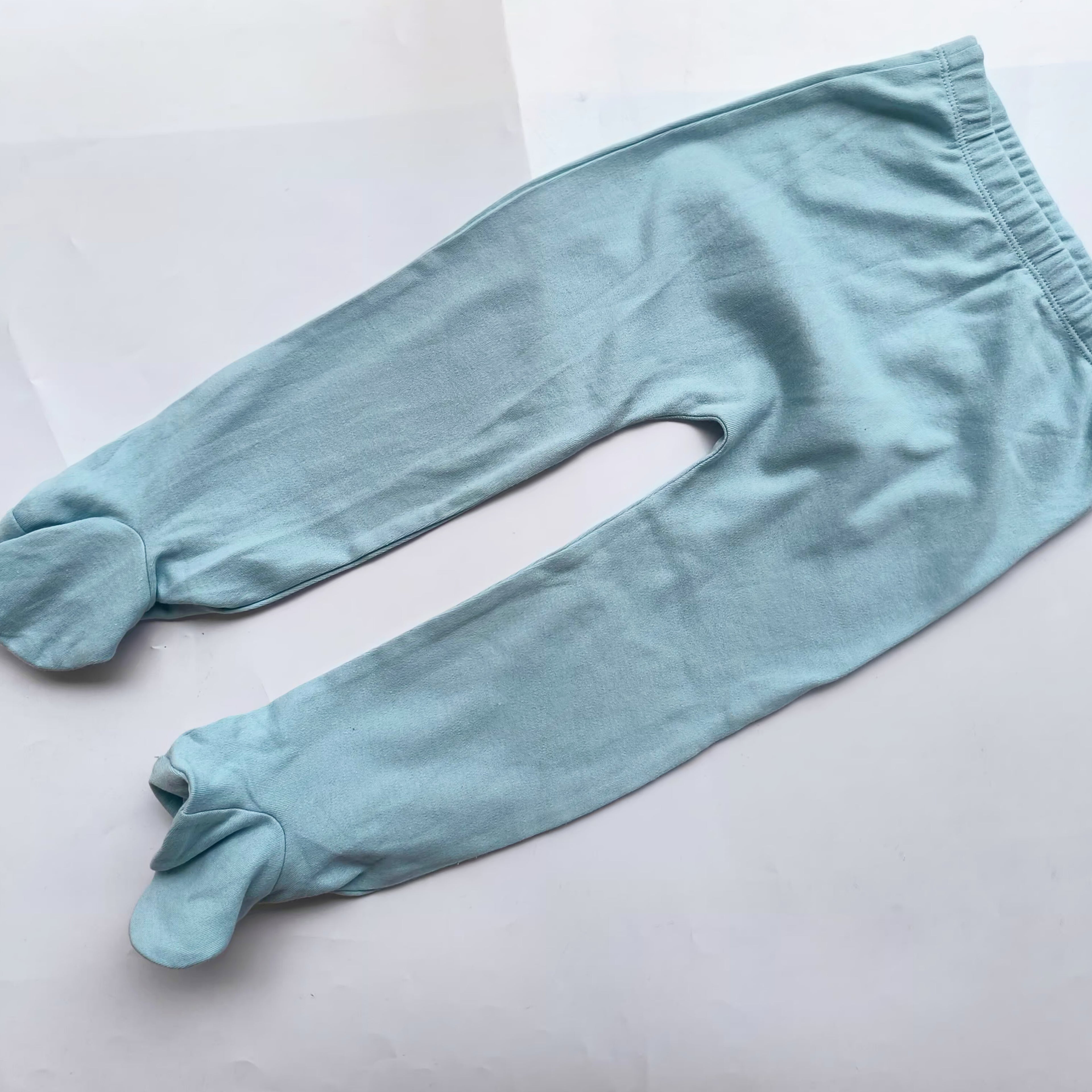 Footed pants green