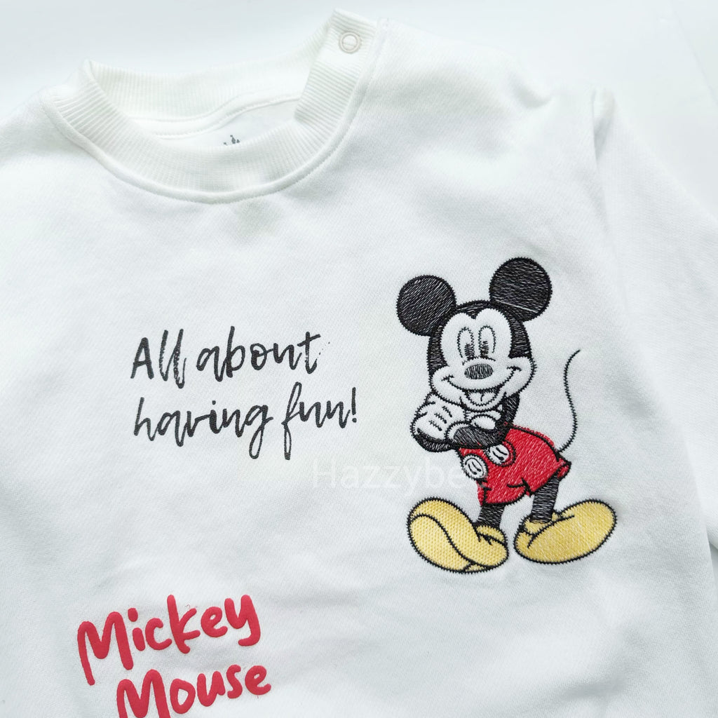 George sweatshirt with fleece-white mickey