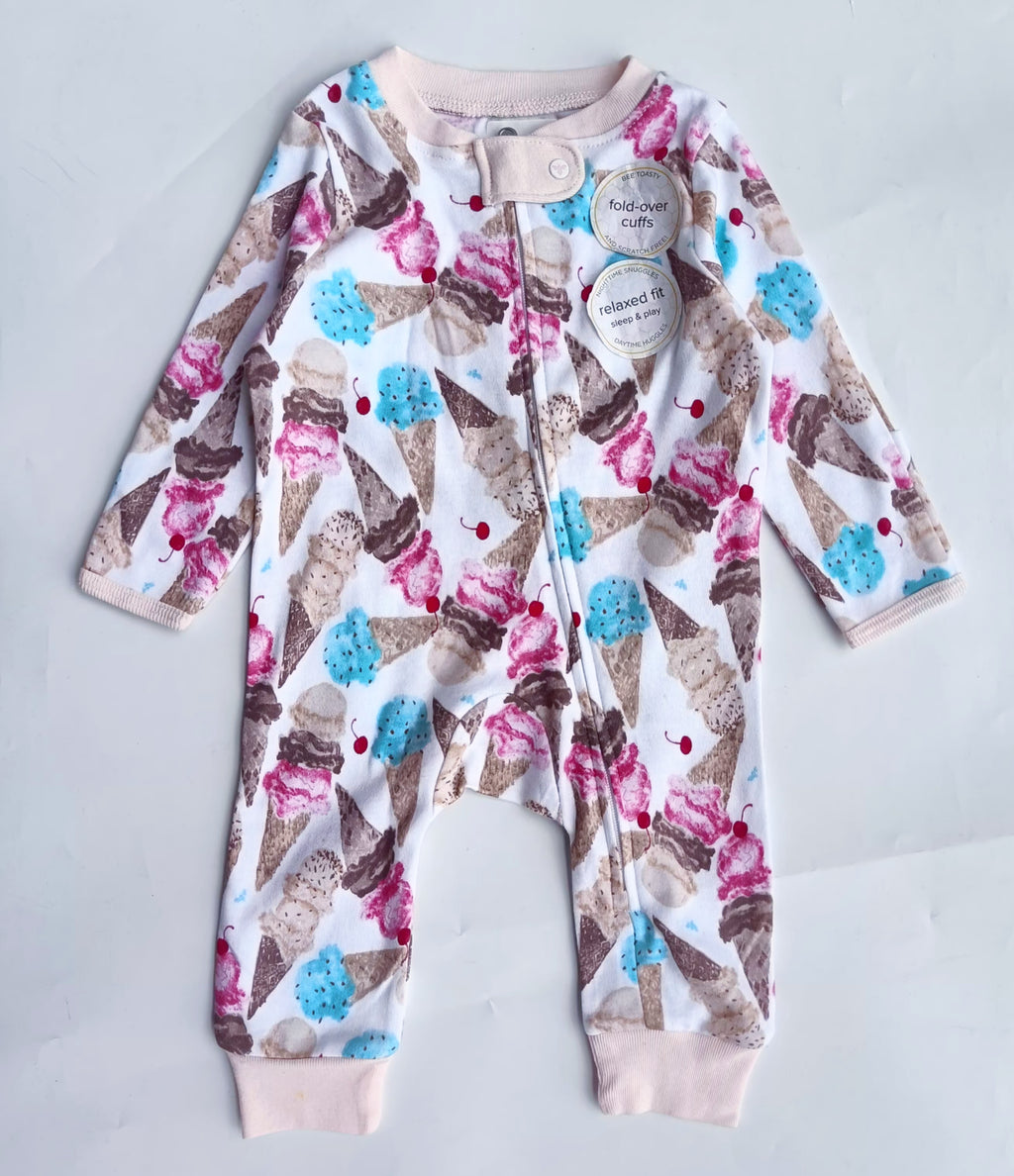 Burt's bee footless zipper sleepsuit