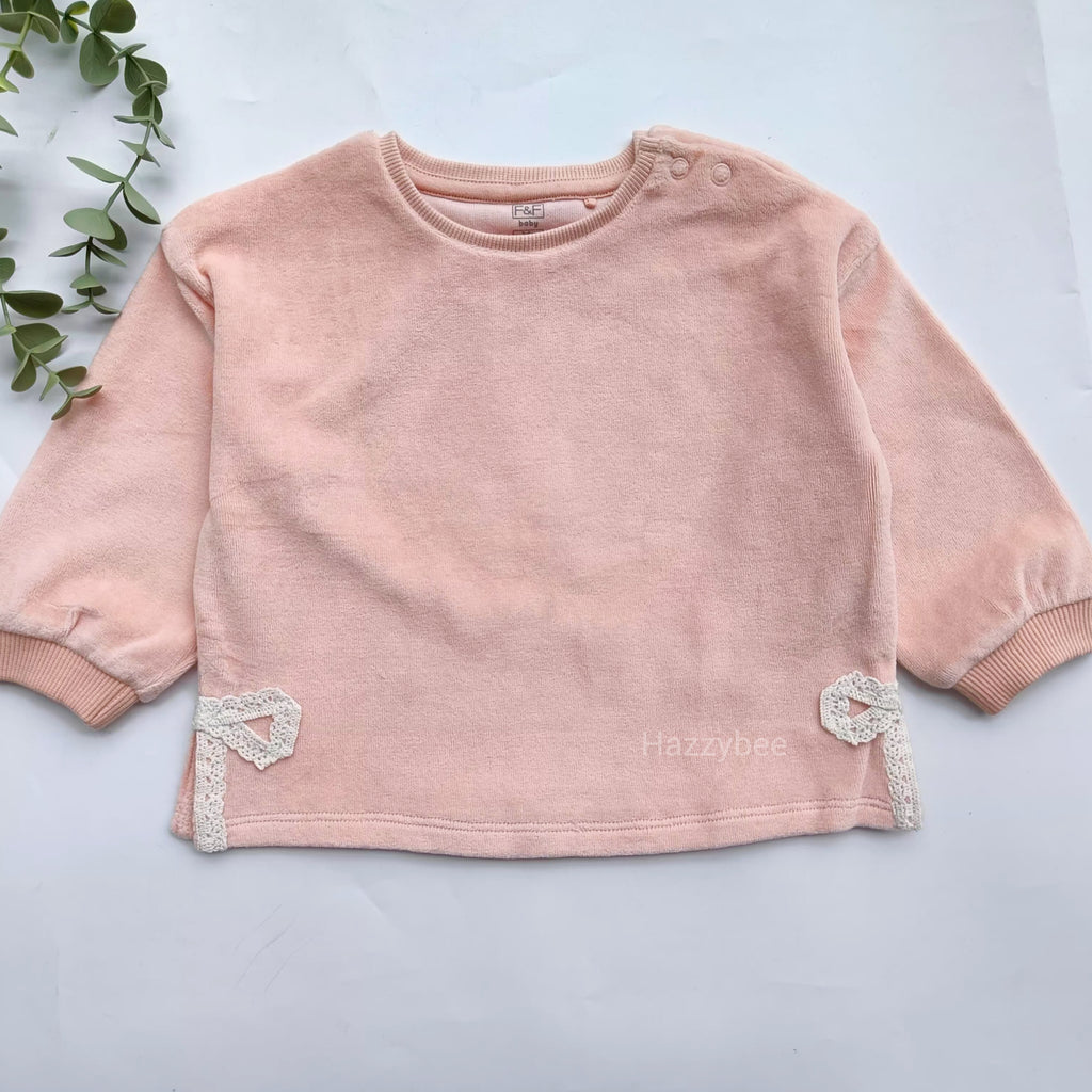 George pink velour top