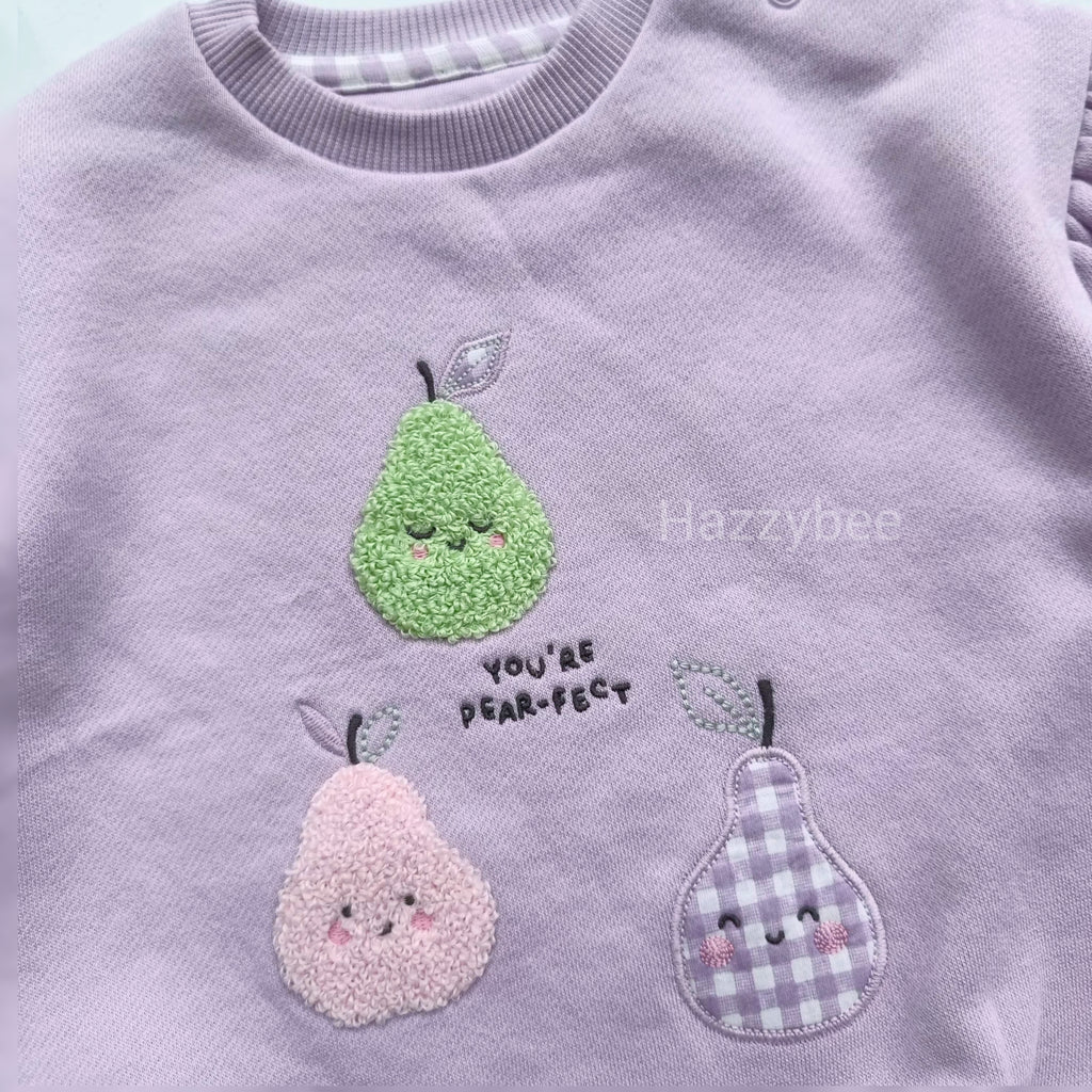 George sweatshirt with fleece-purple pear