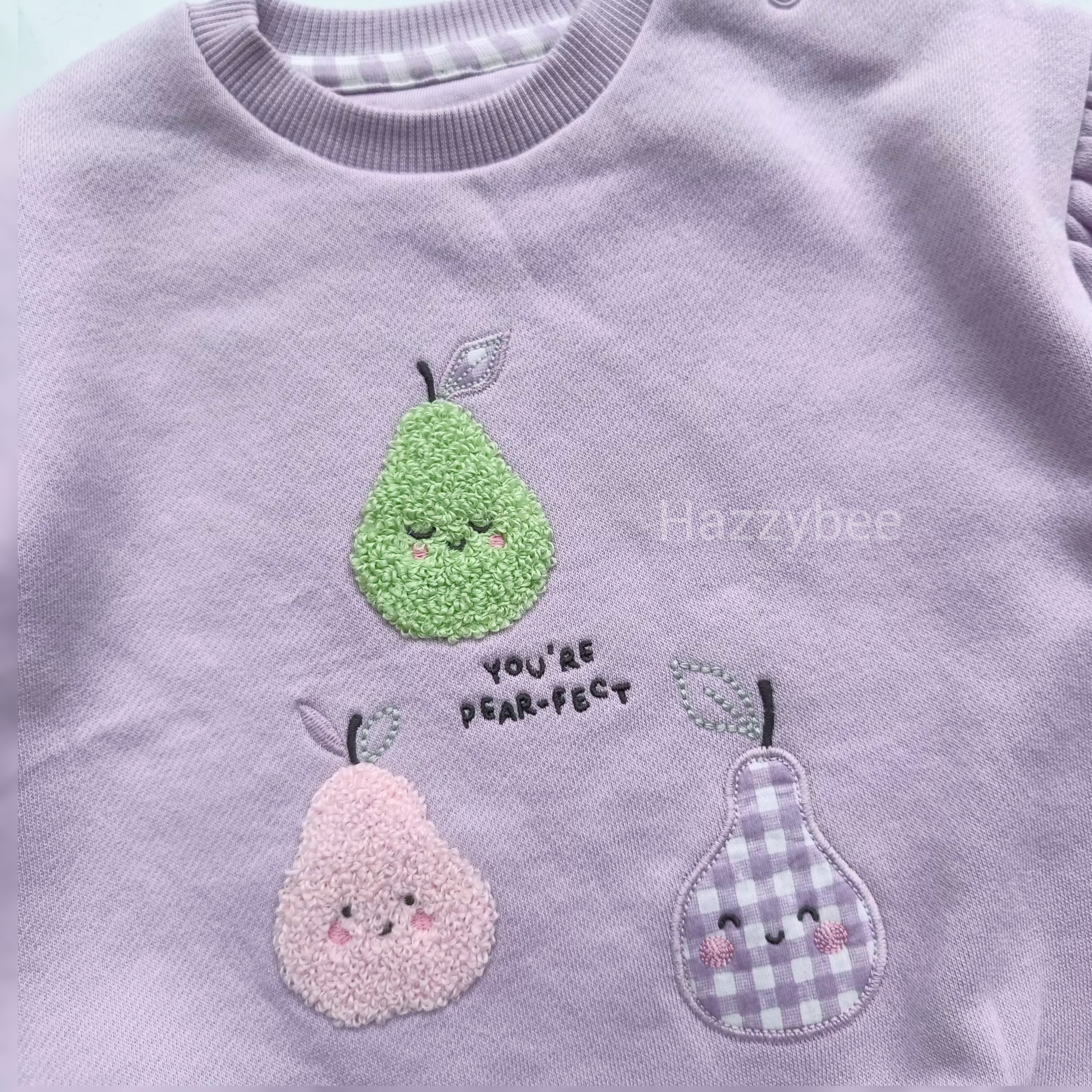 George sweatshirt with fleece-purple pear