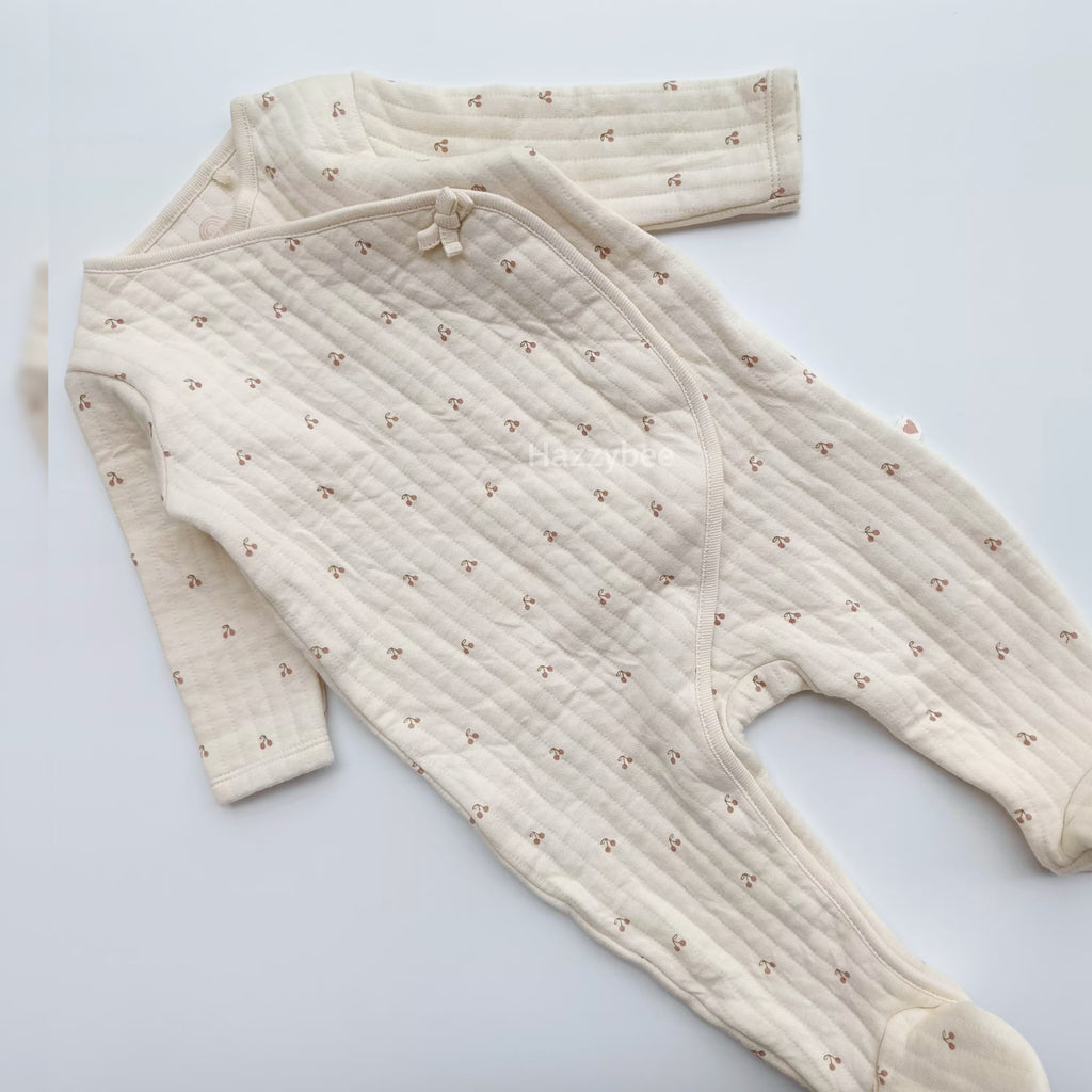 Baby quilted sleepsuit