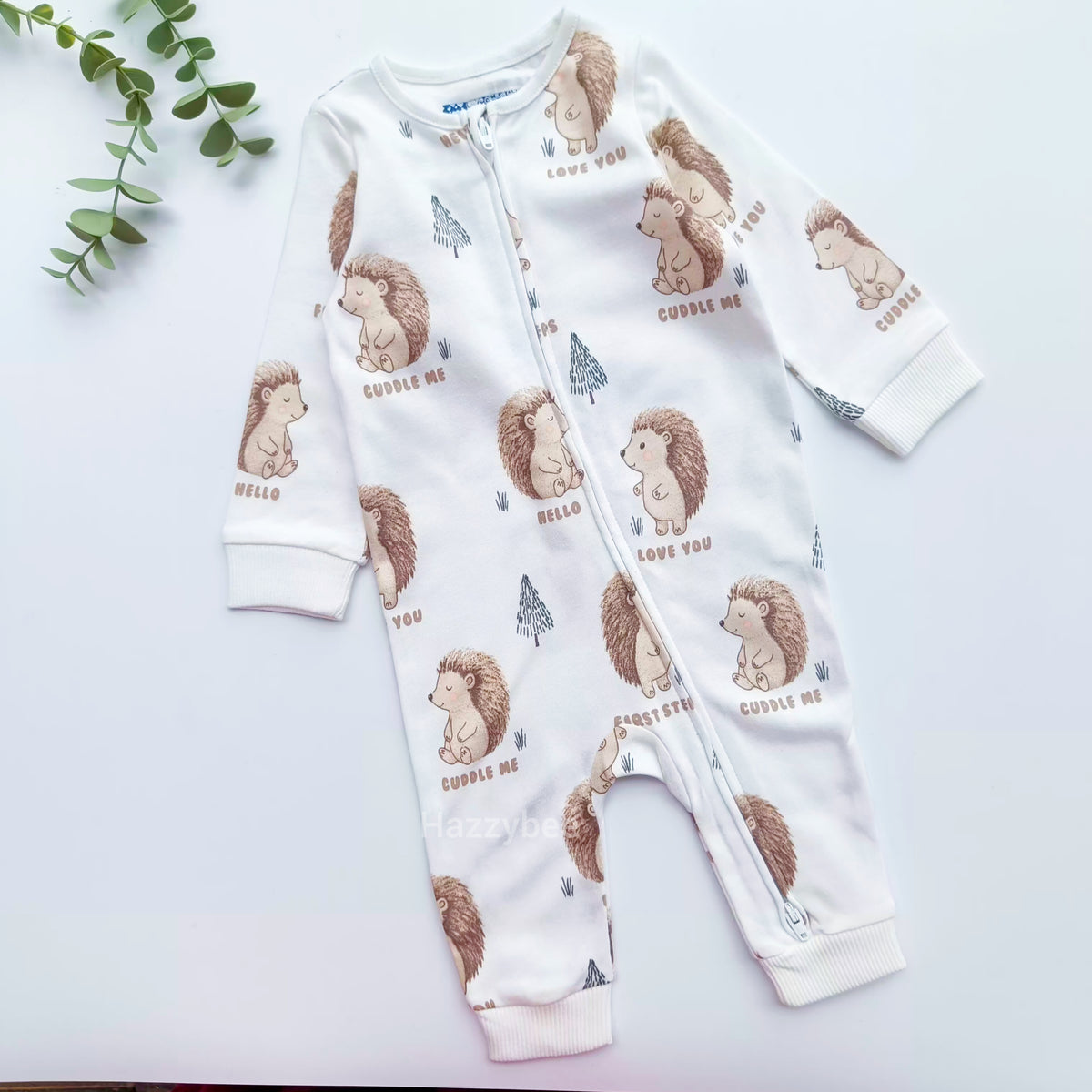 Hedgehog 2-wayzipper sleepsuit