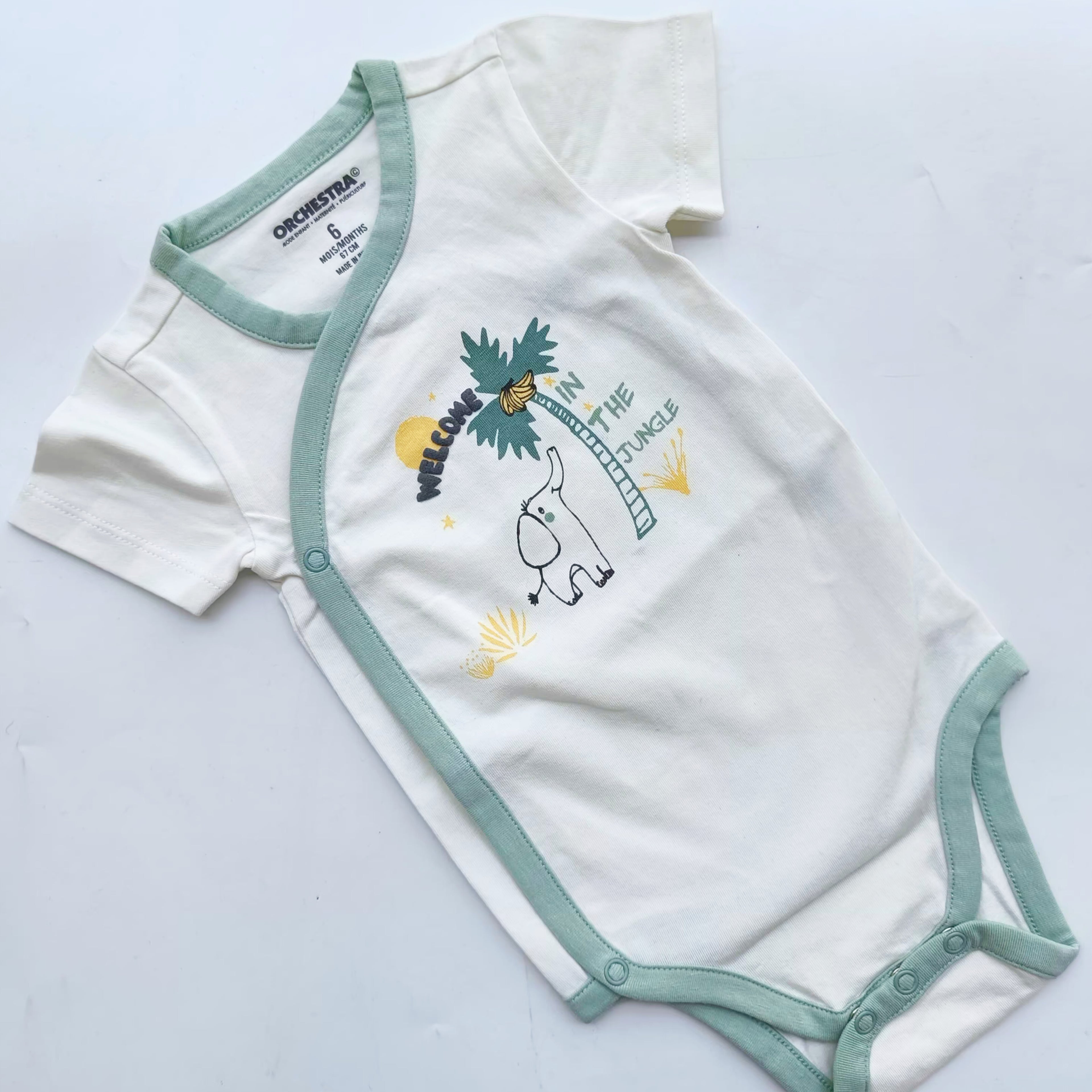 Short sleeve kimono onesies 3-6m